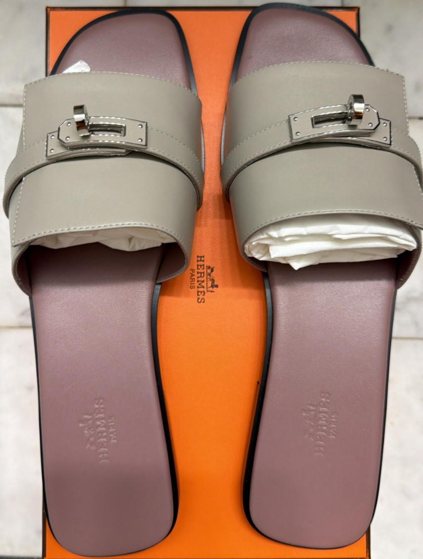 Hermes Giulia Sandal in Beige Galet – Size 41.5 – Brand New – Sold Out Worldwide