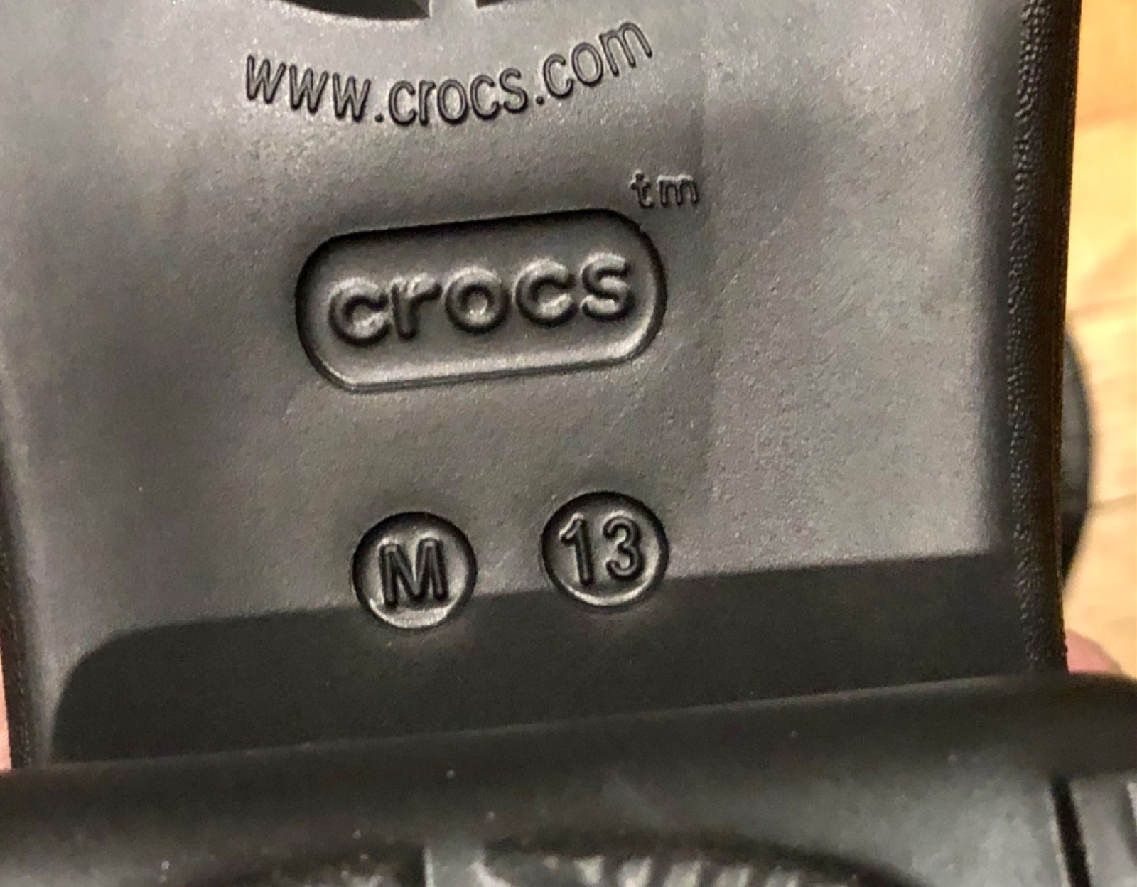 CROCS SIREN black clog high heel sandal size 13 men / 15 women – NEW – m156h13