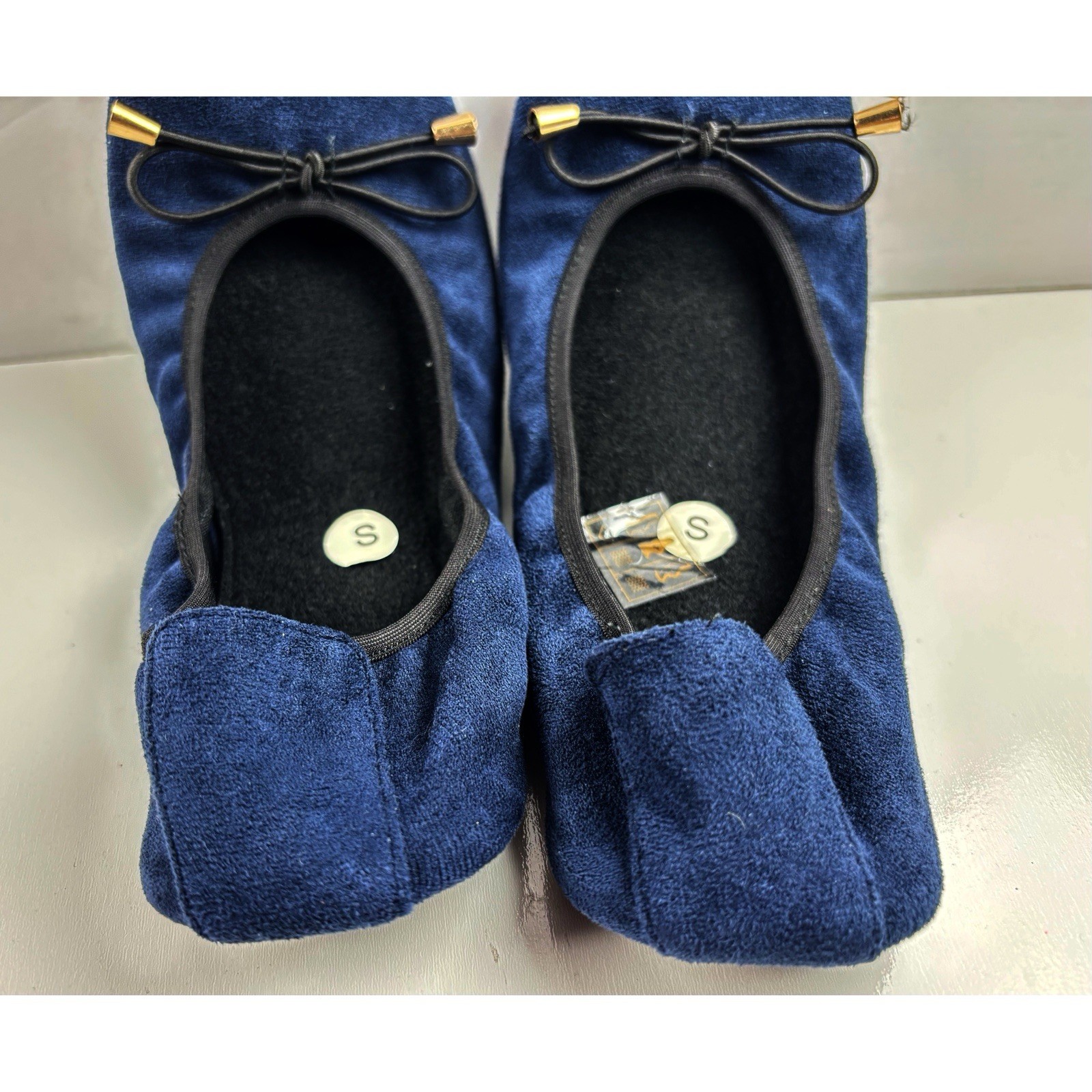 SMALL Silky Toes Women Foldable Travel Ballet Flats Slipper Shoes Pouch