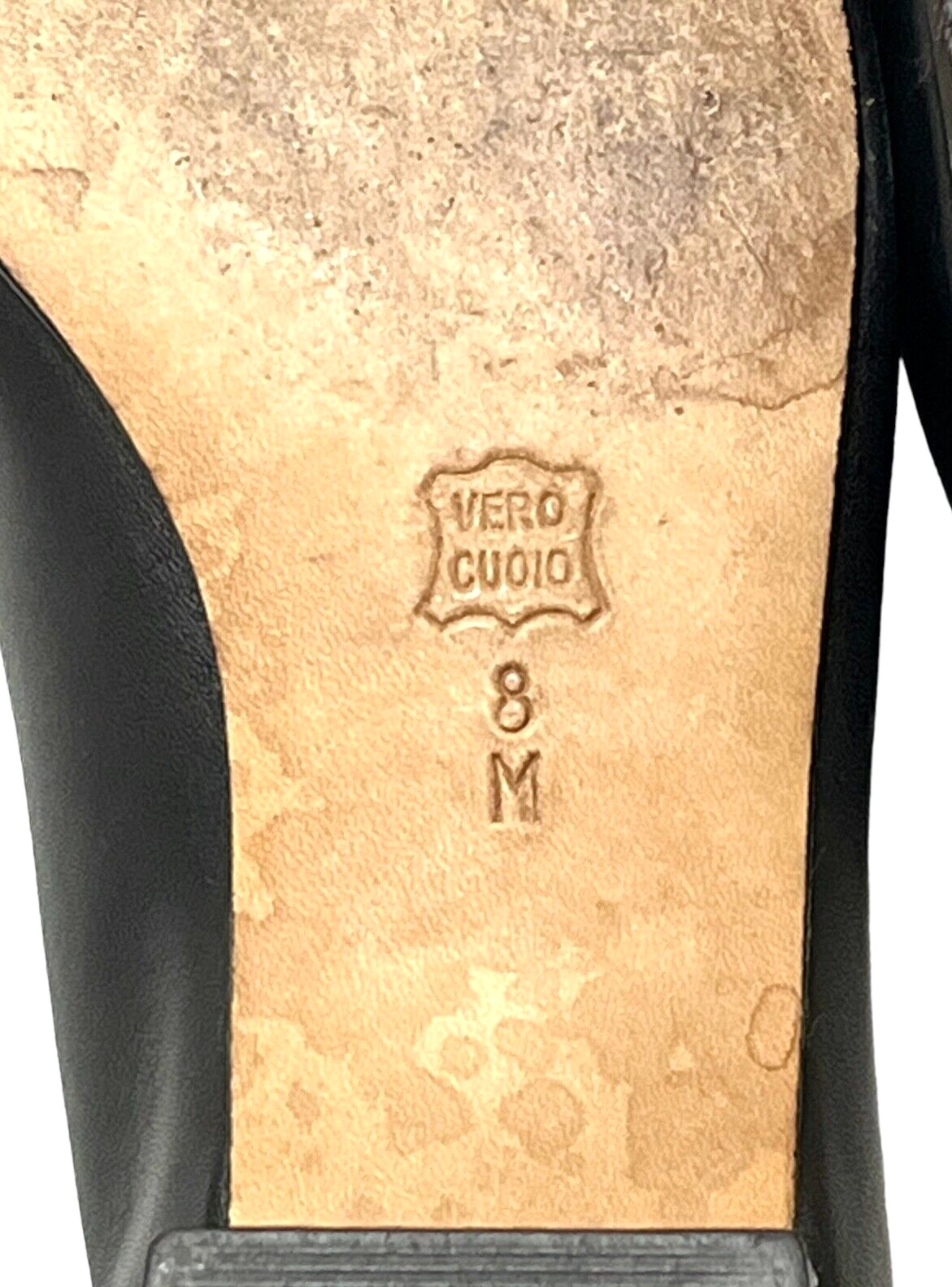 VANELI FC313 BALLET FLAT 8 BLACK SNAKE LEATHER CAP TOE VERO CUOIO PREO PRIORITY