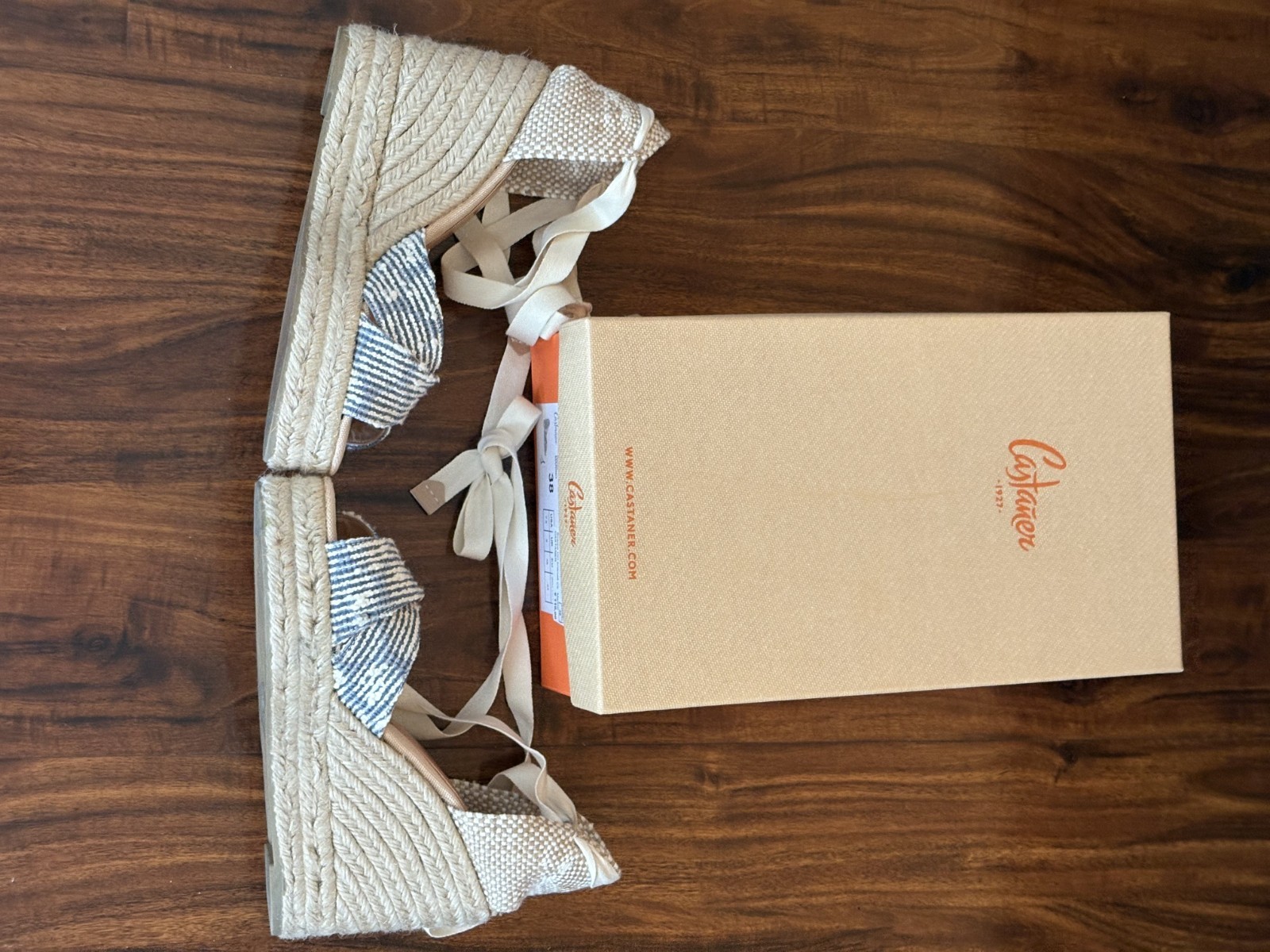Castaner Briana Espadrilles in Marino, Size 38EU/7.5 USA