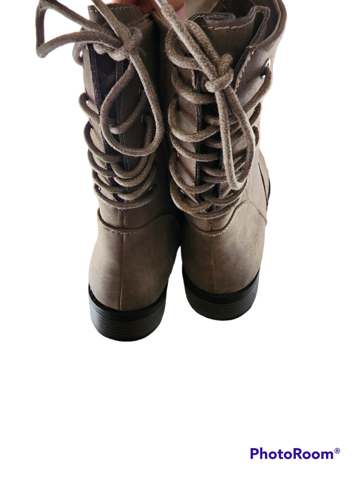 Justfab Brown Tie Calf Boots Size 10