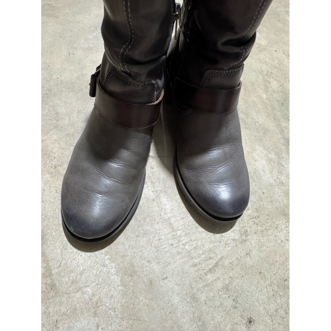 Pikolino Le Mans Leather Boots Women Size 7 Gray Heeled Fall Equestrian Winter