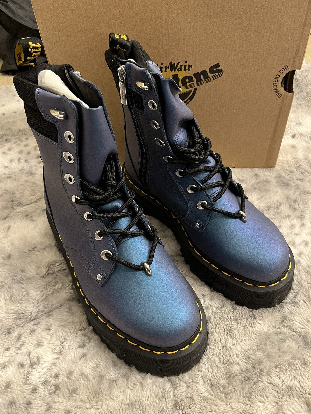 Dr. Martens Jadon II Hardware HDW Platforms DK Blue/Bla MSRP$300 FiveStarREVIEWS