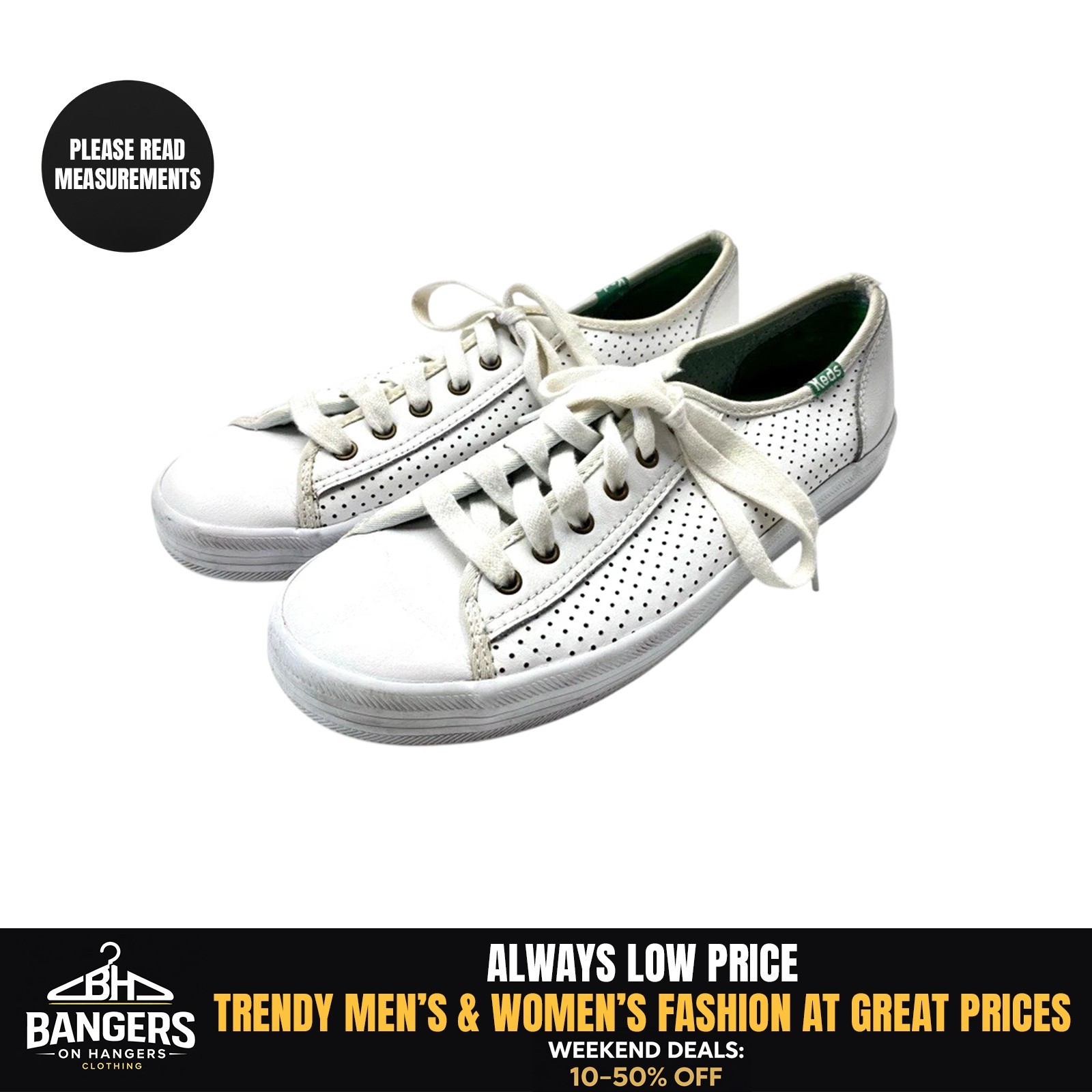 Keds Kickstart Women Size 7.5 Shoes WH56115 White Leather Casual Sneakers 1678