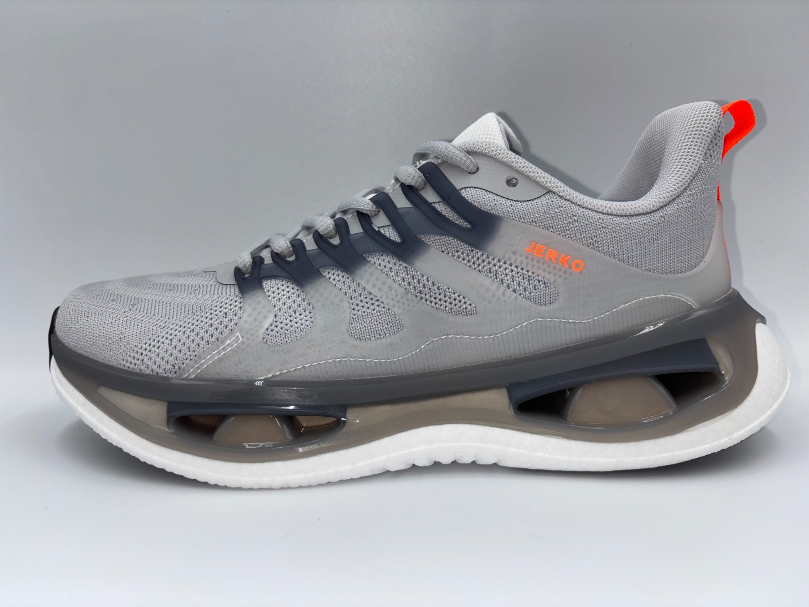 Size 8.5 – Lightweight Breathable Gray Running Sneakers
