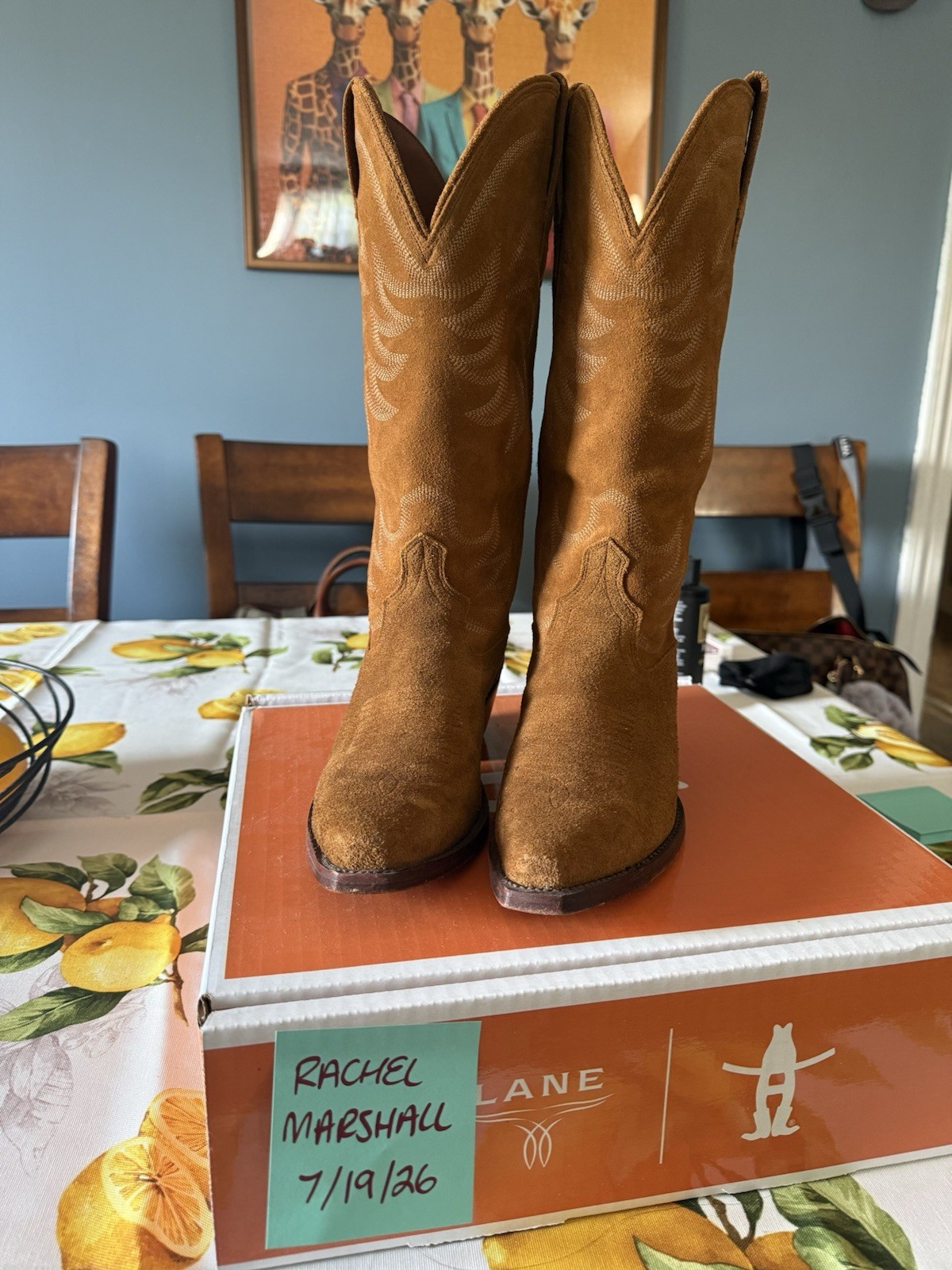 Tecovas Sienna Suede Annie Western Cowboy Boot Women’s 7.5