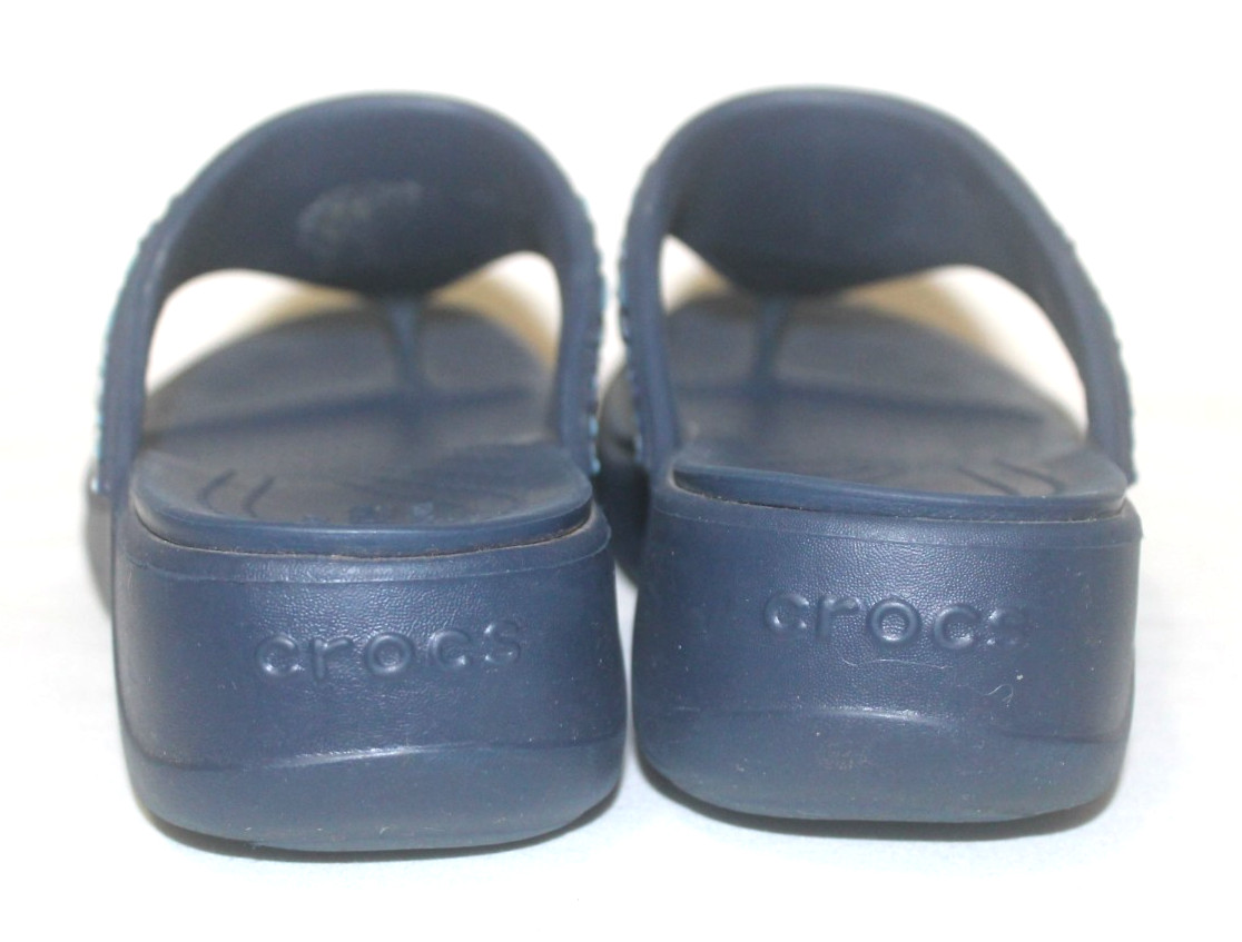 Crocs Monterey Navy Size 8 Embellished Flip Flops Sandals Women’s Thong