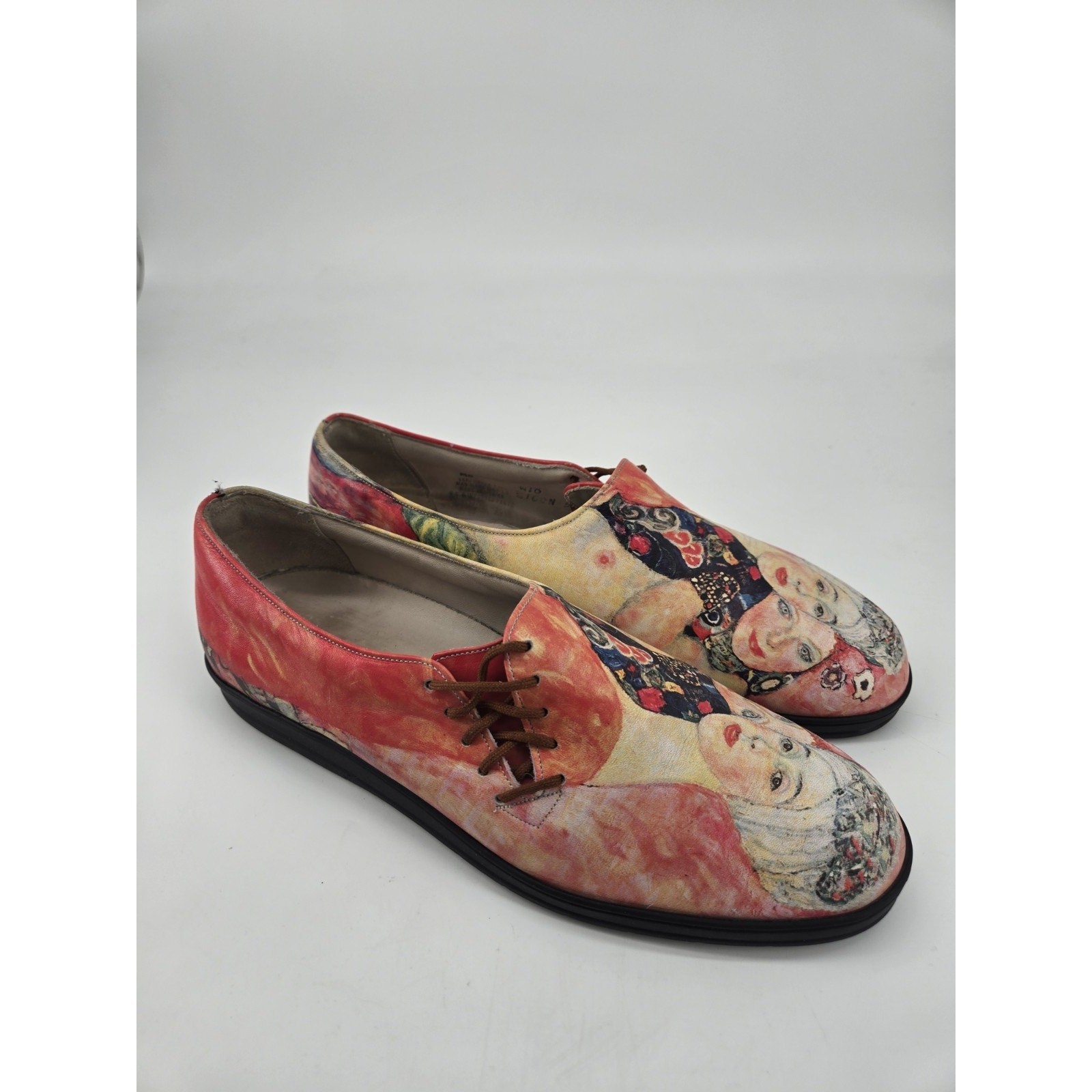 Icon Shoes Artist Gustav Klimt Women Friends Side Tie Flat Shoes Women 10 Mens 8