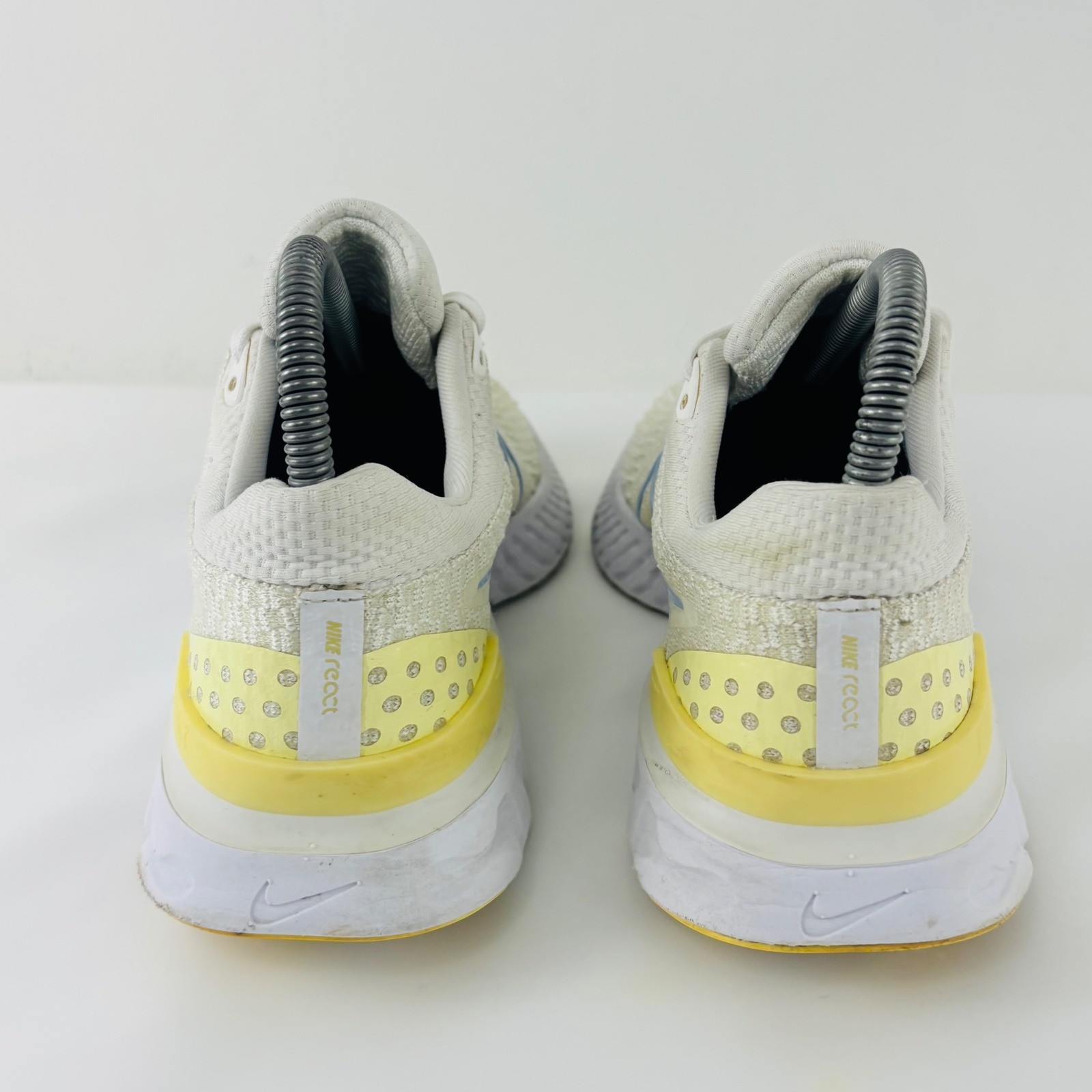 Nike React Infinity Run Flyknit 2 Womens 7.5 Sail Yellow Blue DD3024-100