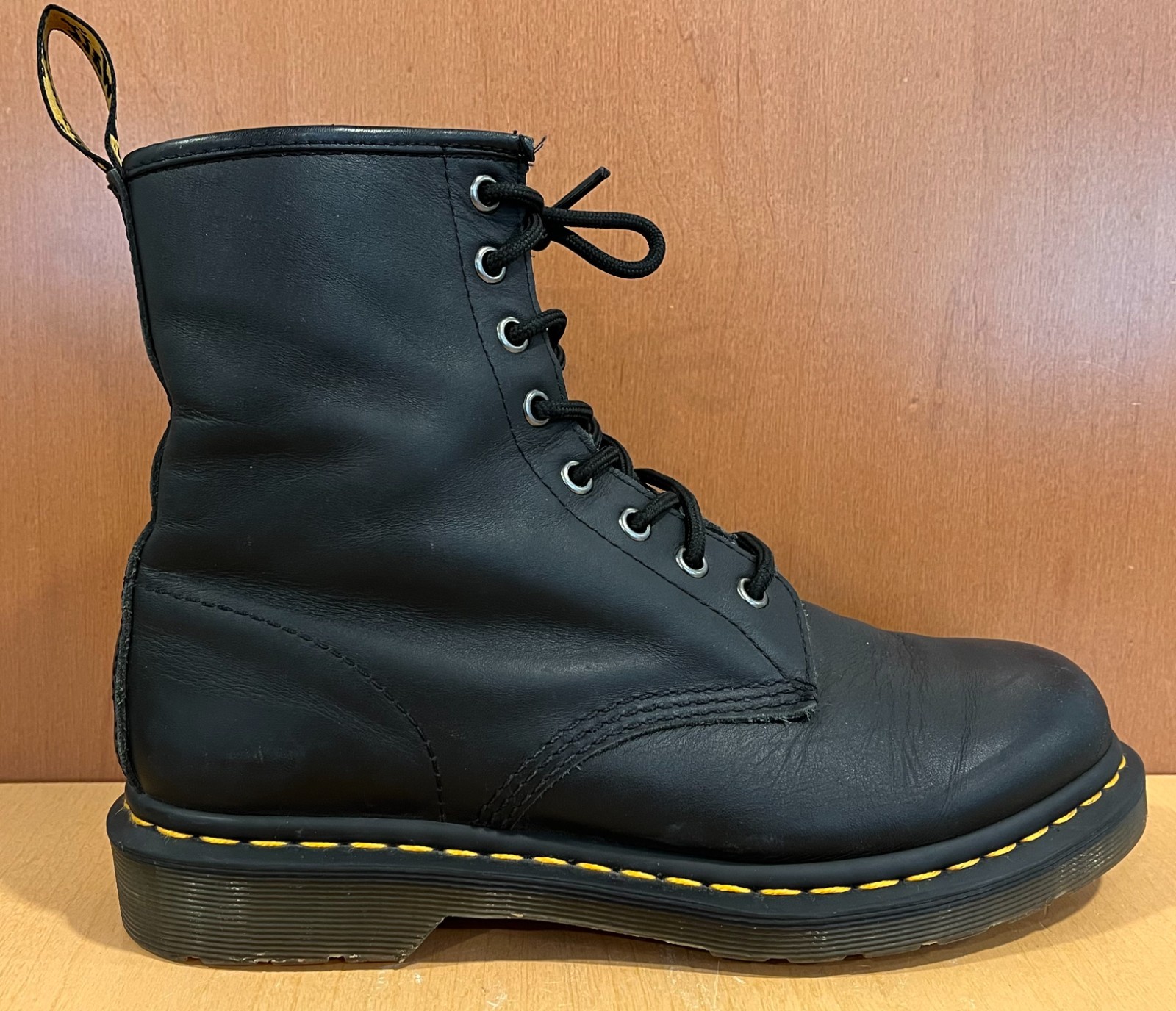 Dr. Martens 1460 Combat Boots Black Smooth Leather Doc Martens AW004 Women 9