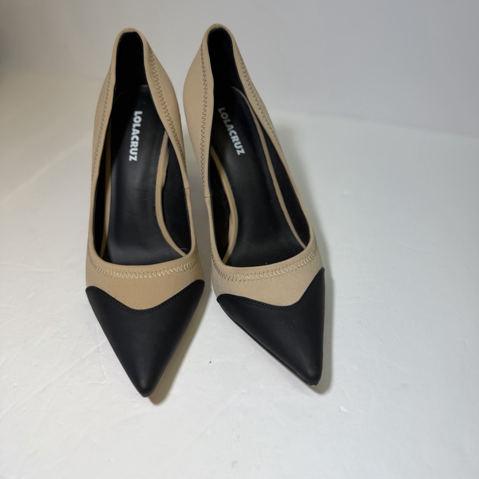Lola Cruz Anthropologie Black And Tan Heels Size 36 Luxury Classy