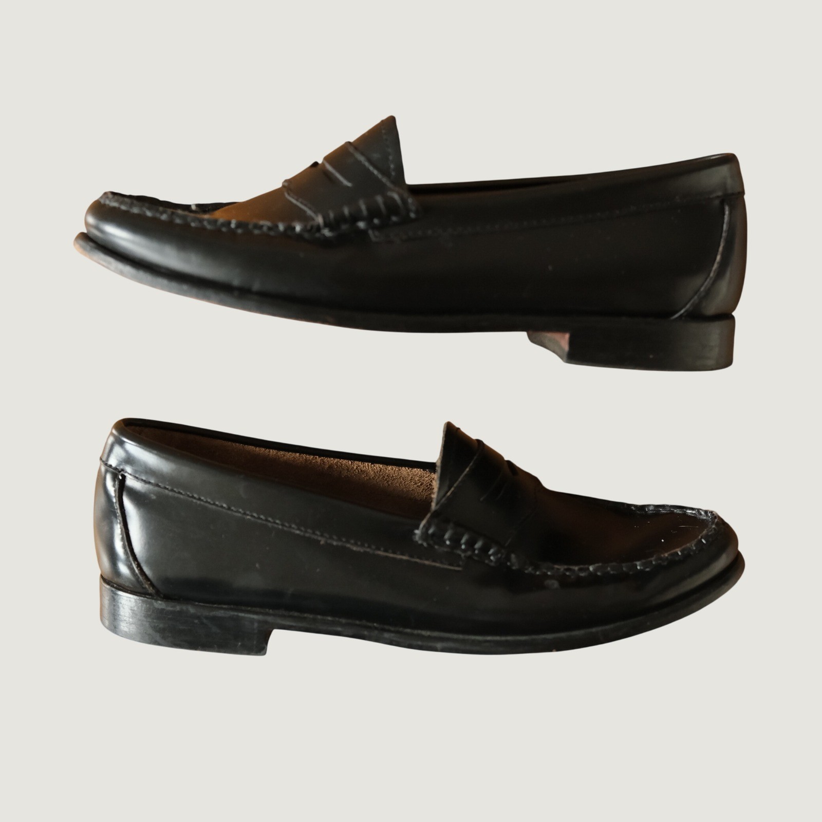 GH Bass Weejuns Whitney Loafers Womens Black Leather Preppy Classic 8 Whitney