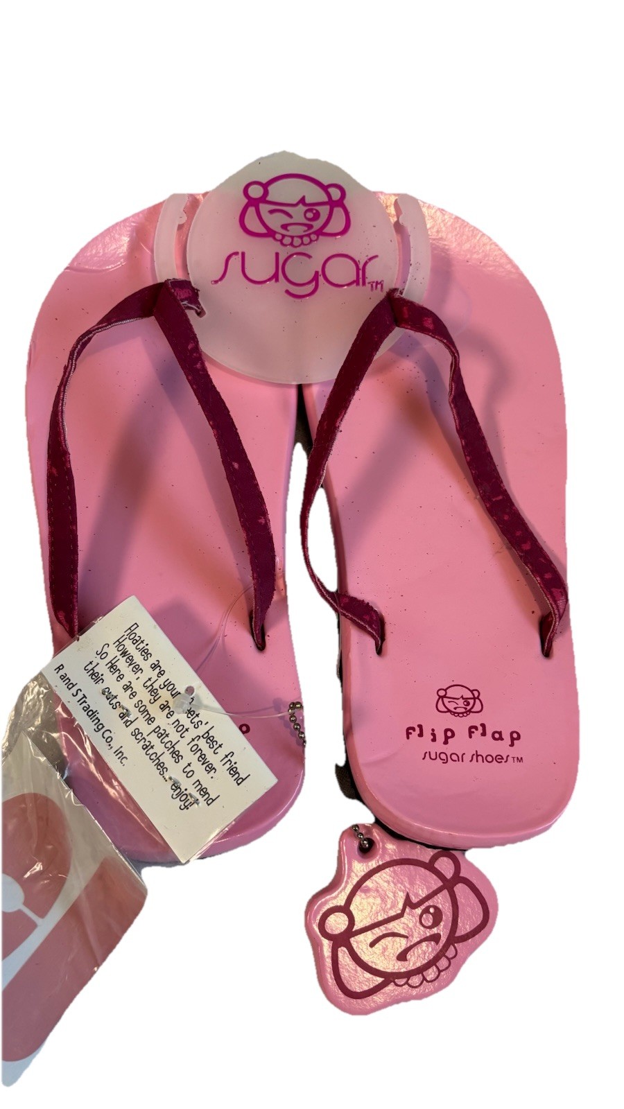 NOS Sugar Shoes Flip Flap Sandals Y2K Flip Flops 6 Womens Pink NWT Floatie