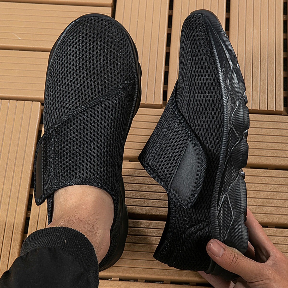 Orthopedic Women Wide Fit Diabetic Shoes Soft Adjustable Walking Comfort Shoes