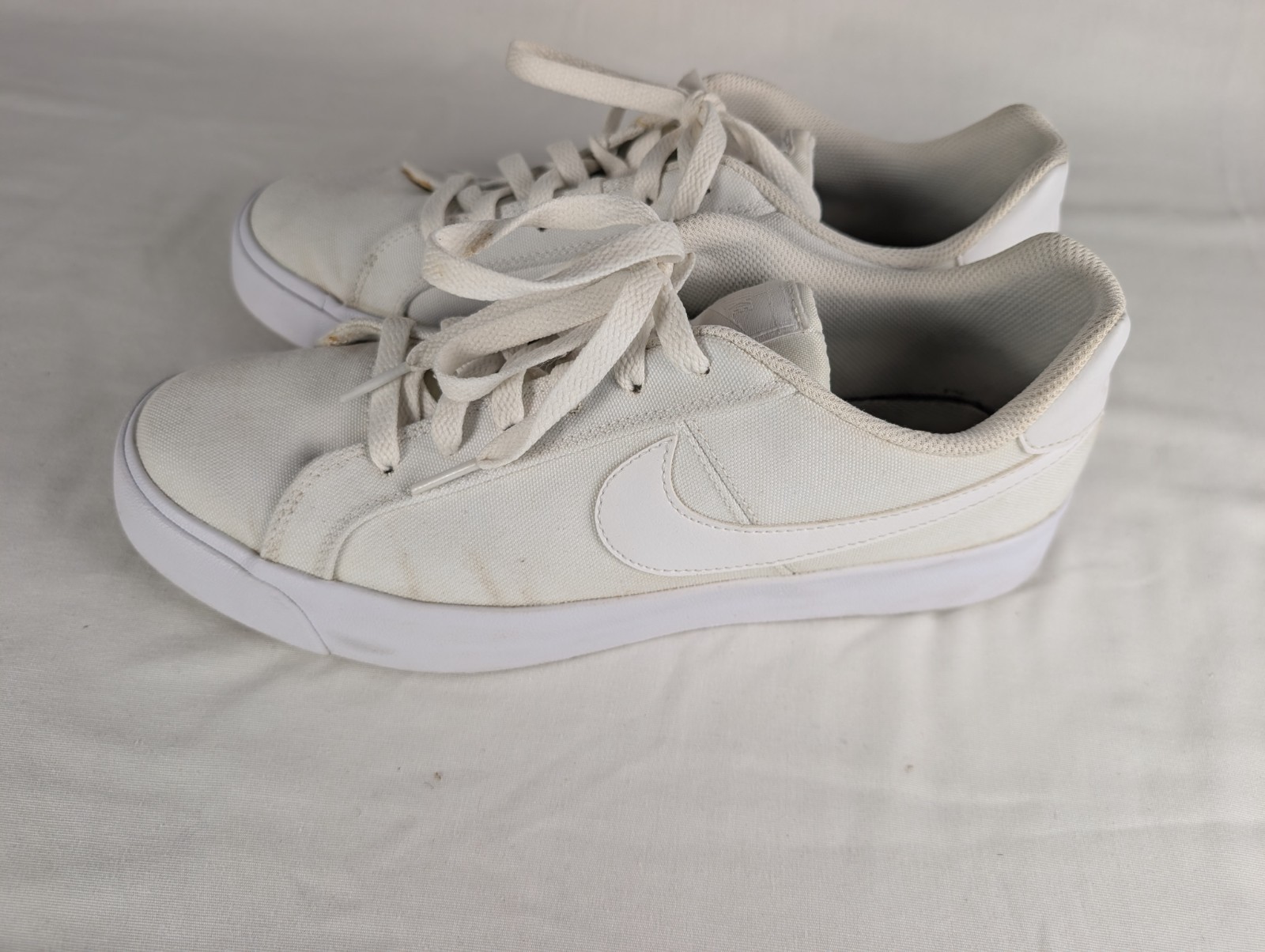 Women’s Size 10 – Nike Court Royale AC Canvas Triple White W