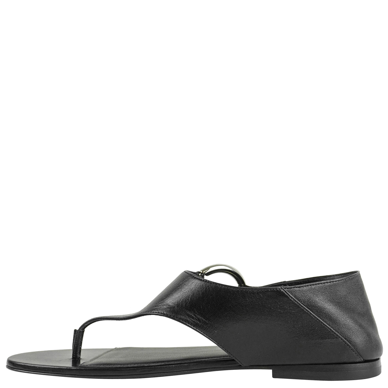 Saint Laurent Ring Sandals in Black