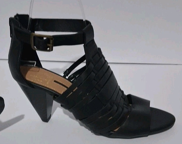 New Directions Strappy Gladiator Open Toe Sandals 3.5 IN Block Heel Size 7.5