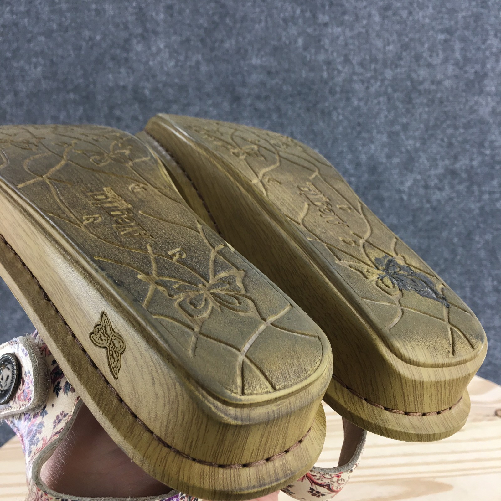 Alegria Sandals Womens 41 Muticolor Vienna Ankle Straps Leather Floral Casual