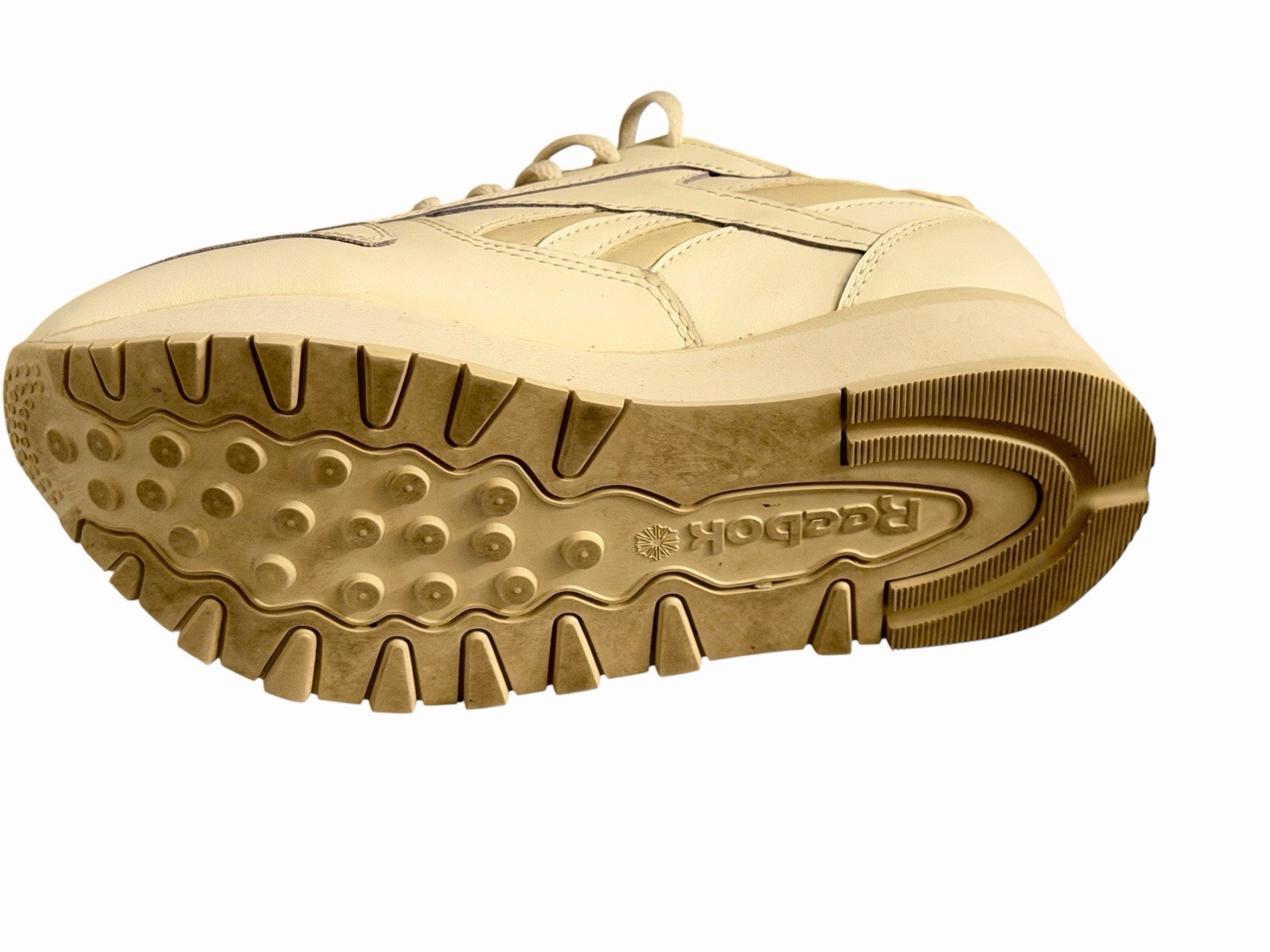 Reebok Classic Triple Lift Womens Shoes Sz 9 Chalk Alabaster Platform Sneakers