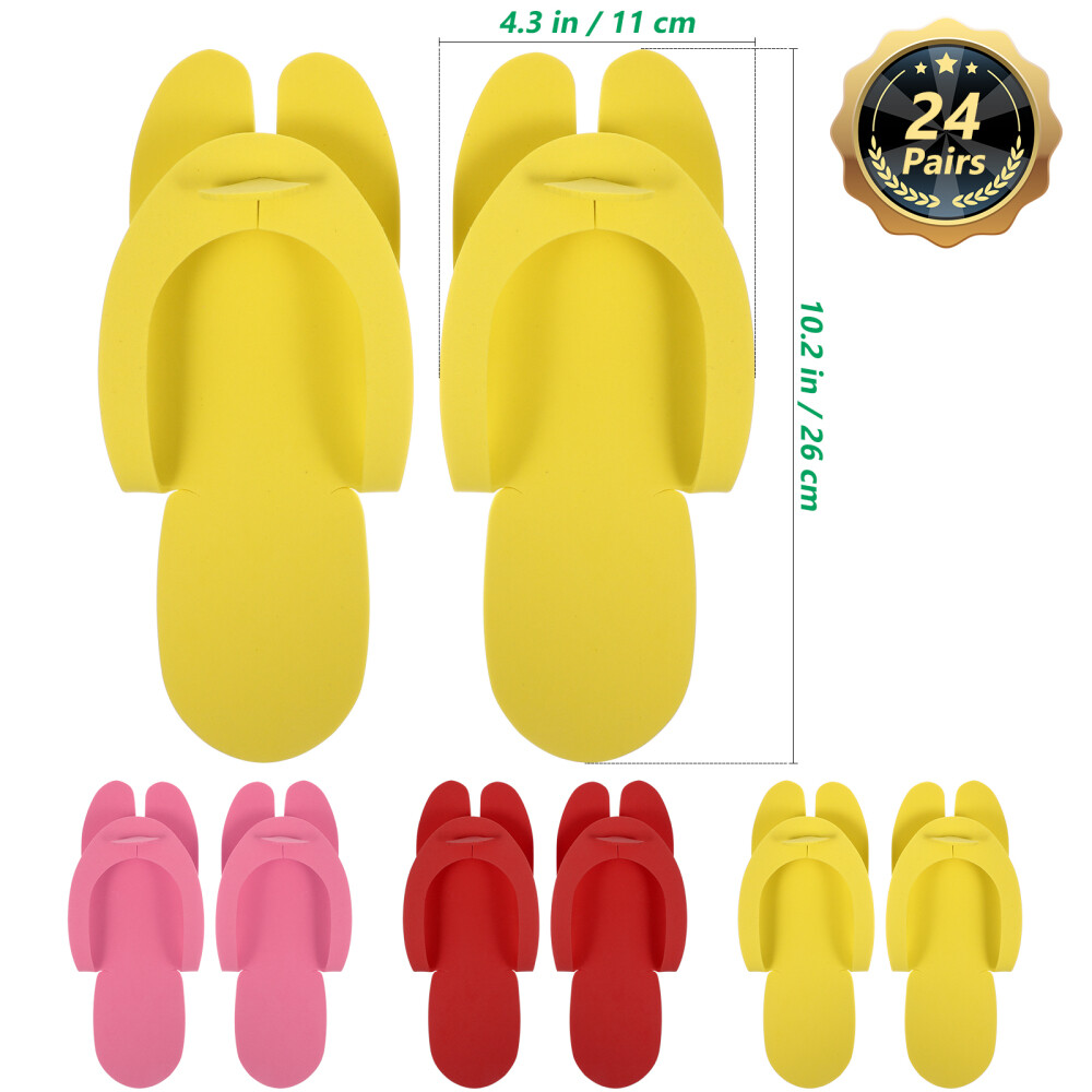 24 Pair Unisex Disposable Slipper Folding EVA Slippers for Travel Hotel