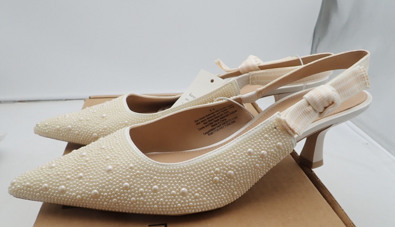 Women’s Milan Slingback Heels – A New Day Elegant Cream size 11 NWT