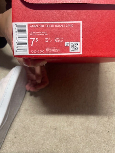 Nike Women’s Court Royale 2 Mid Light Soft Pink Size 7.5