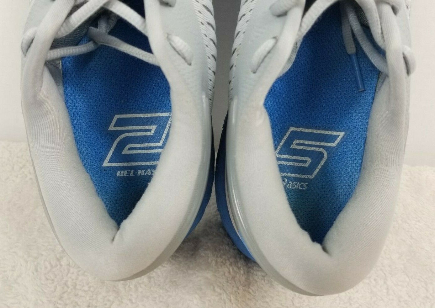 Asics Gel-Kayano 25 Athletic Running Shoes – Gray w/ Blue – 1012A026 – Size 7.5