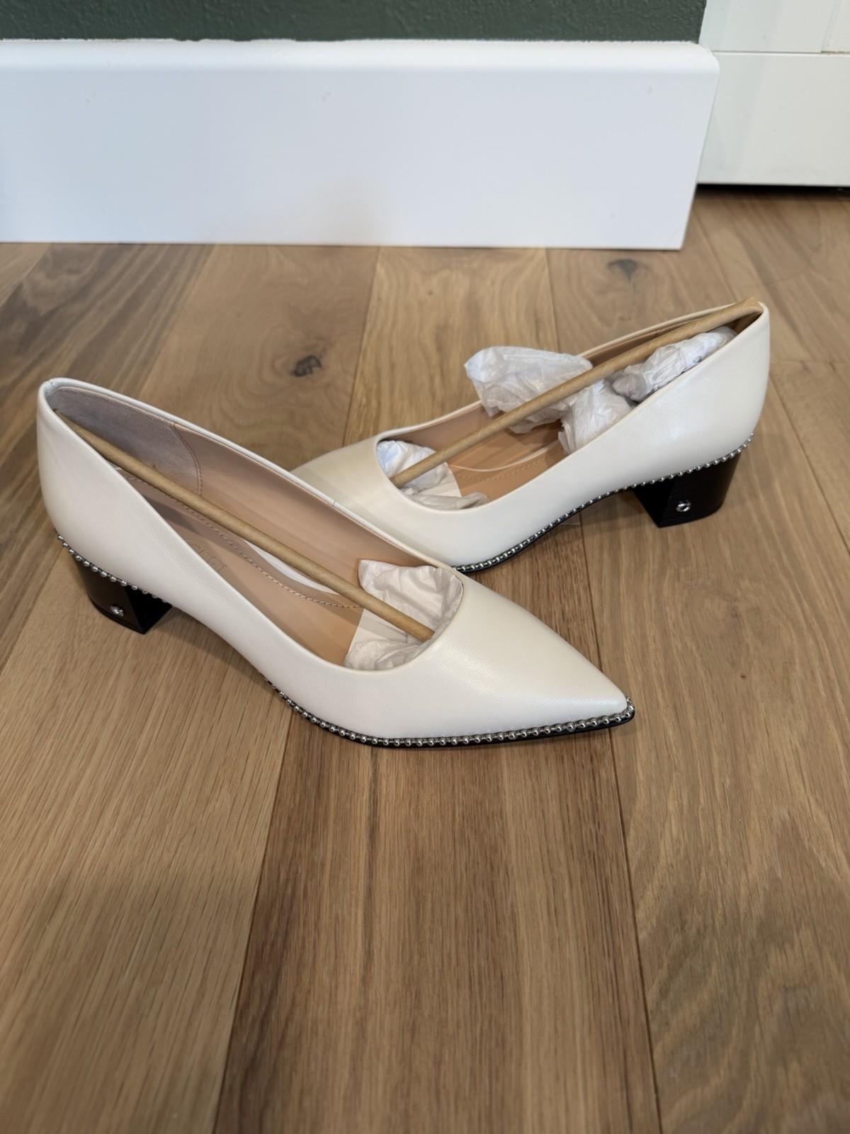 Coach Willa 45 Leather Pump Chalk White 7 B New In Box G4610