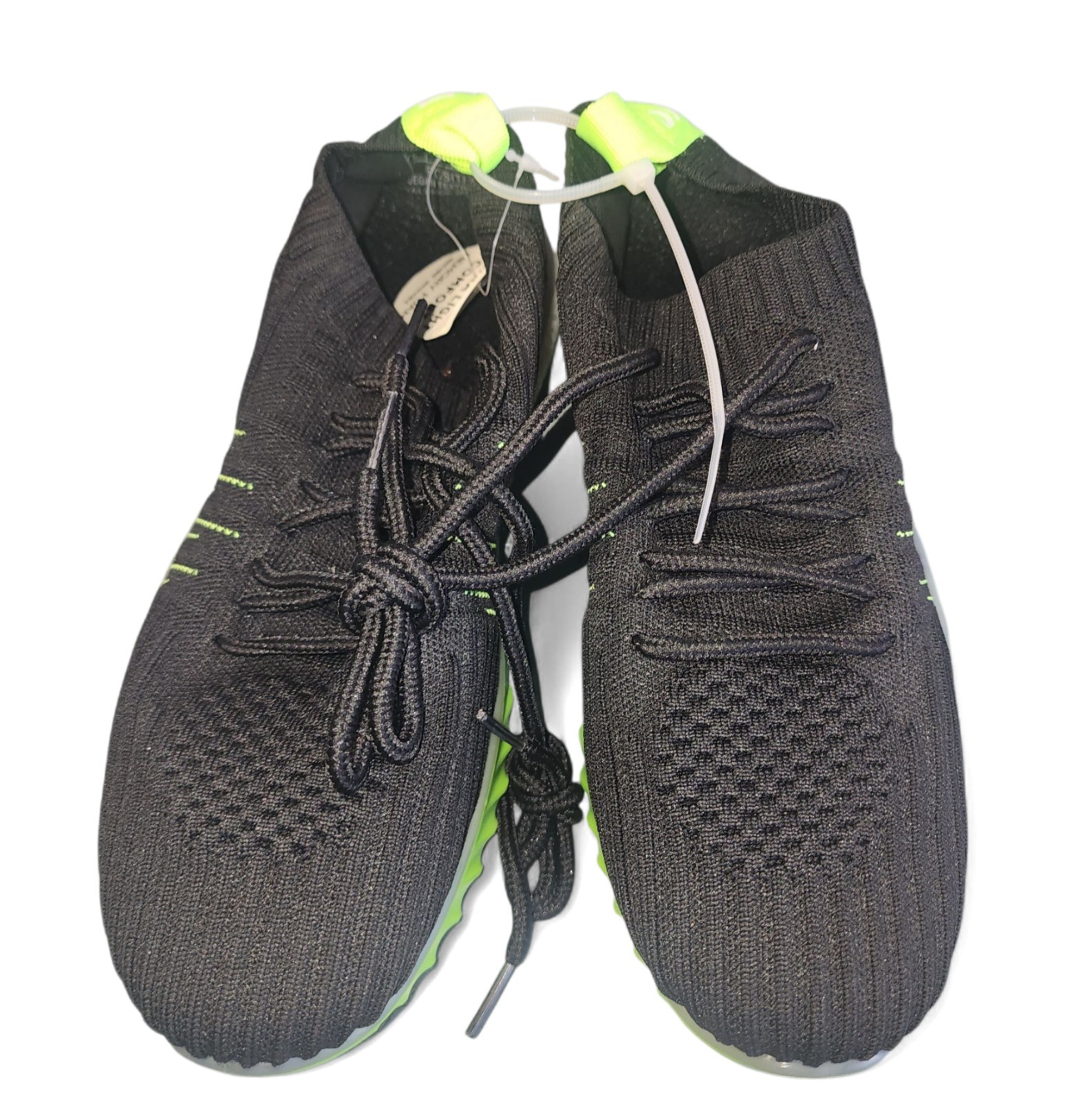 NEW Danskin Now Positive Womens Knit Black Lime Green Lace Up Sneakers Shoes 6