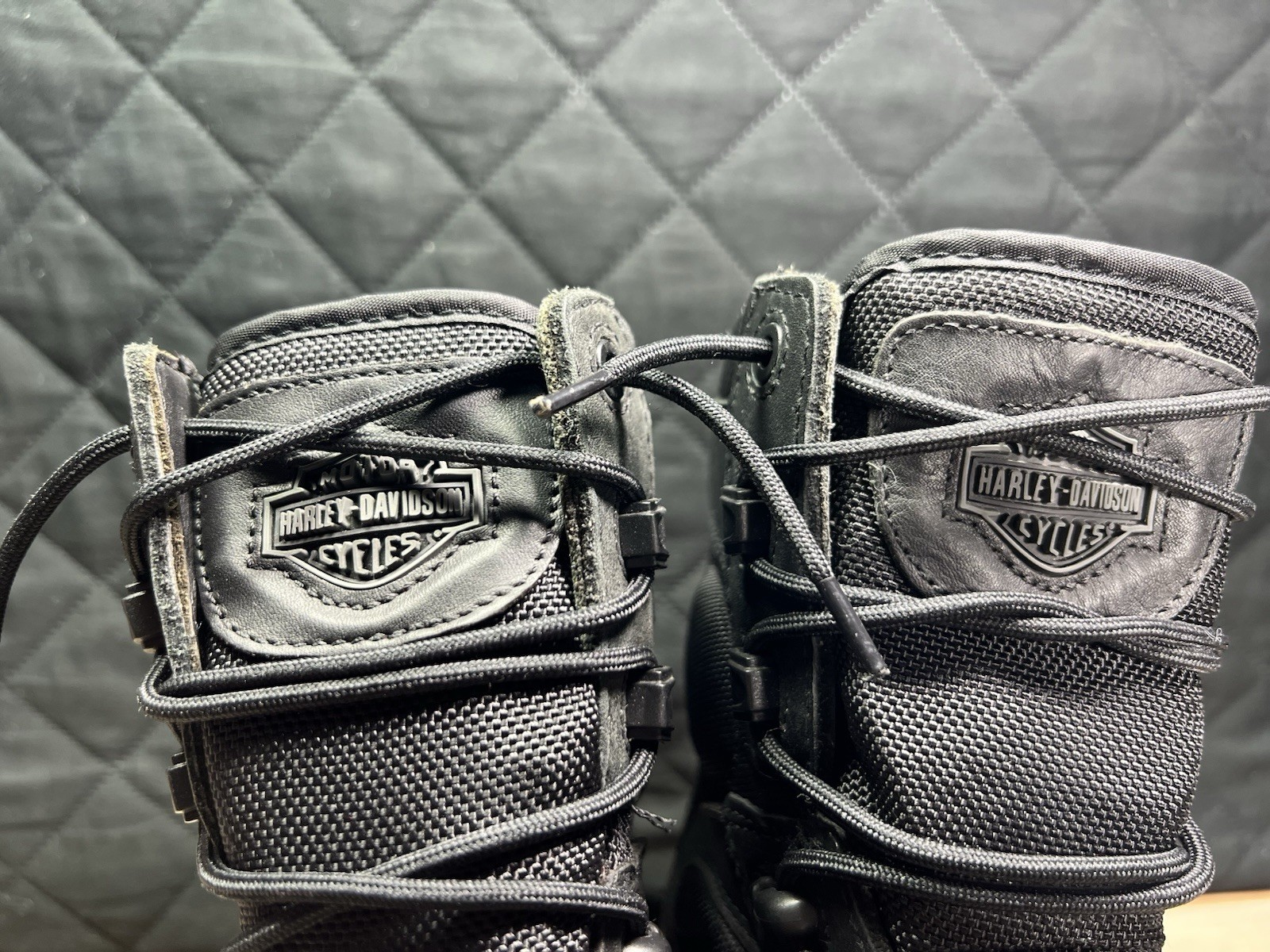 Harley Davidson Womens FXRG Motorcycle Boot Size 8.5 Black Leather GoreTex Laced