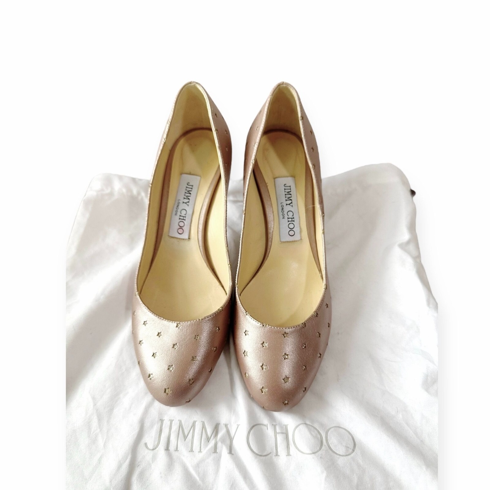 Jimmy Choo Bridget 65 Round Toe Pearlized Pump, Star crystal, 38EU, Dust bag