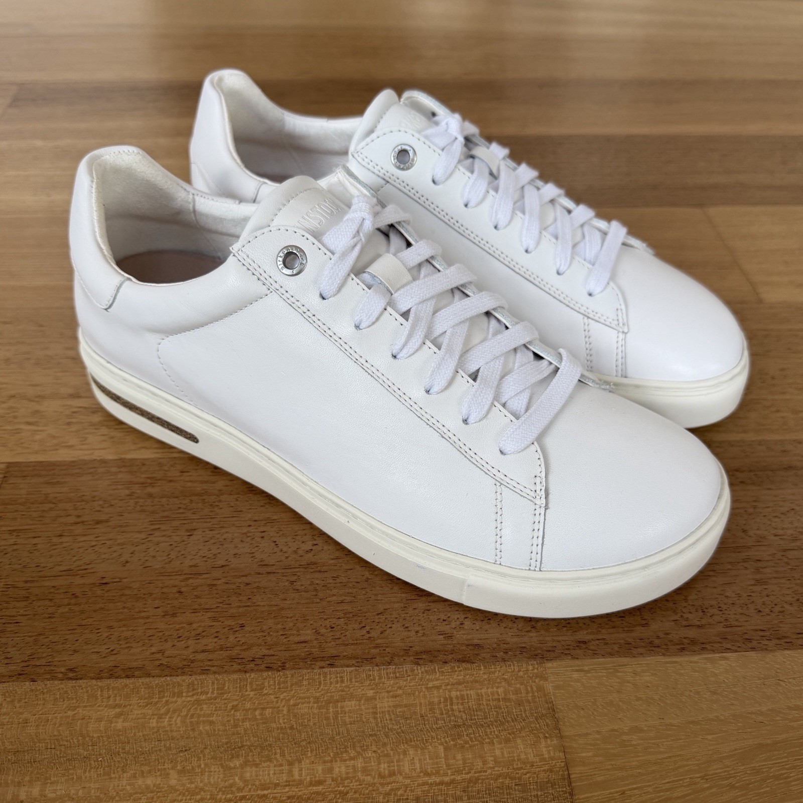 NEW Birkenstock Bend Low White Leather Regular/Wide Size 40