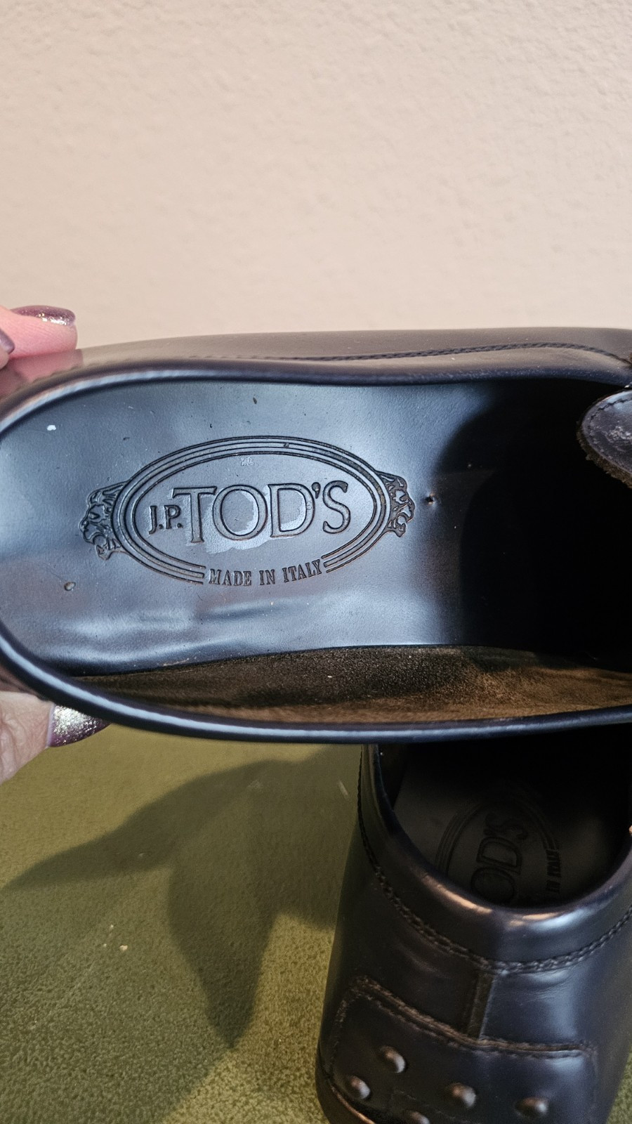 TOD’S Women’s Leather Loafers Navy Blue EU 39 US 8 SEE DESCRIPTION