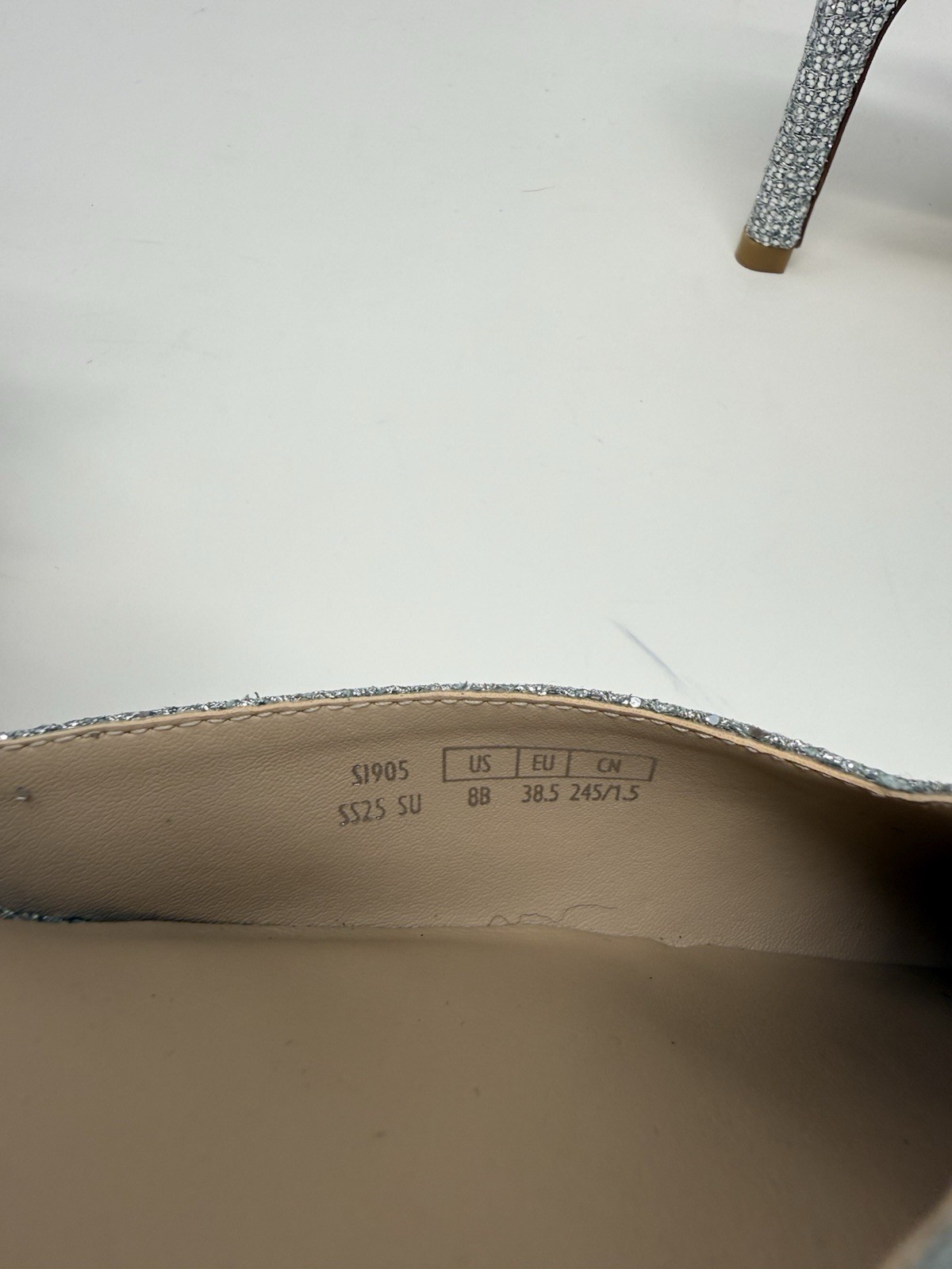 New Stuart Weitzman Julia 75 Slingback Pump Silver Sz 8