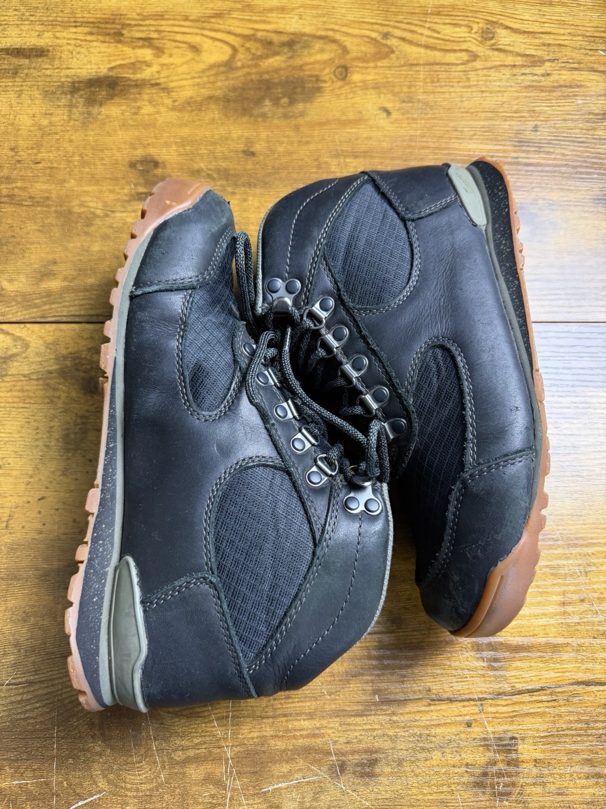 Danner Jag Mid Night Boots Womens 7 Black Leather/Mesh Hiking Trail Waterproof