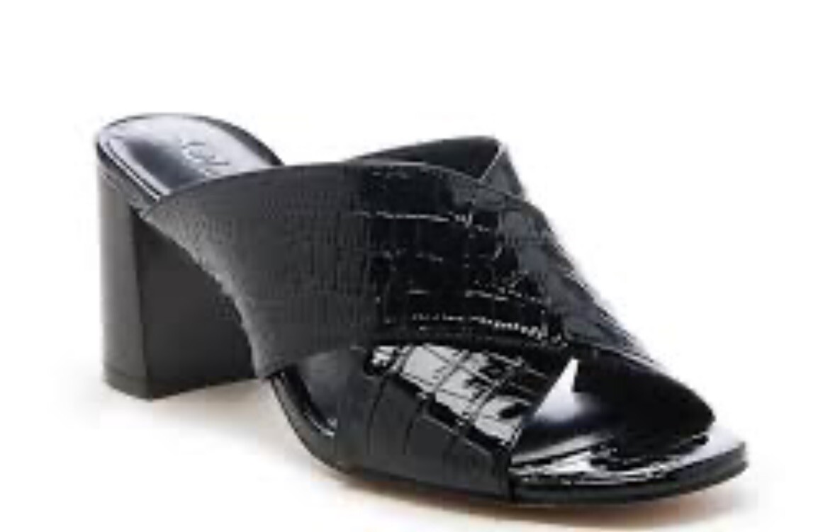 Sole Society So-Ganezah High Croco Shine Pump Black 7.5M. New