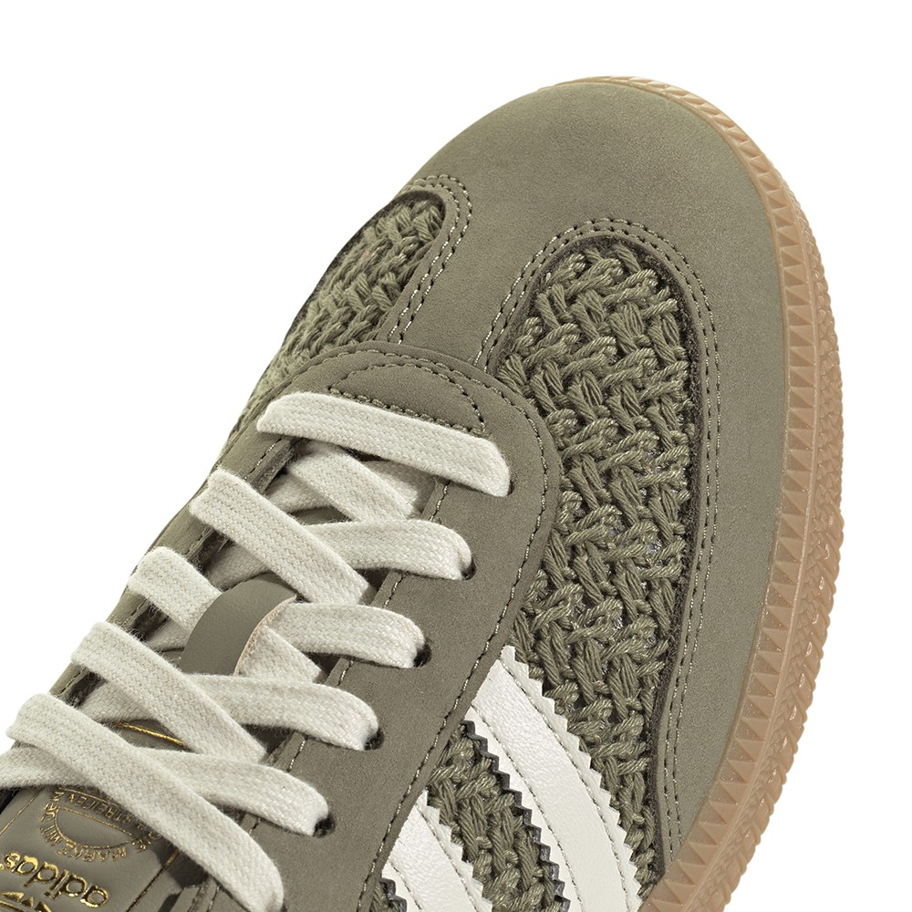 adidas Samba Og Lace Up Womens Green Sneakers Casual Shoes JR9447