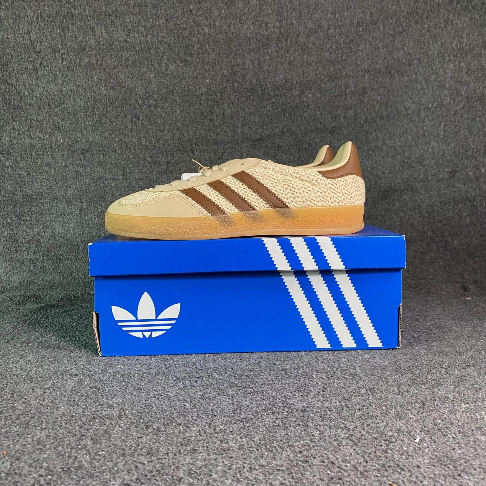 Adidas Gazelle Indoor W Sandy Beige Ivory Gum Womens Size 6.5 Sneakers JS1418