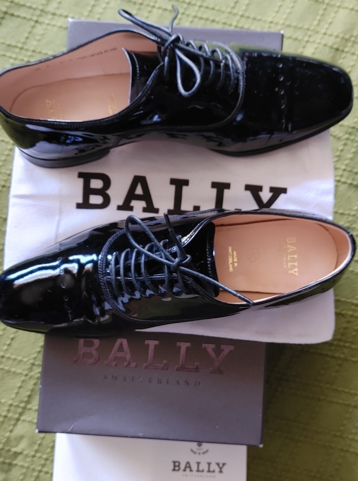 Bally Black Patent Leather women Oxford dress shoes EU 36 US 5,5 Switzerland