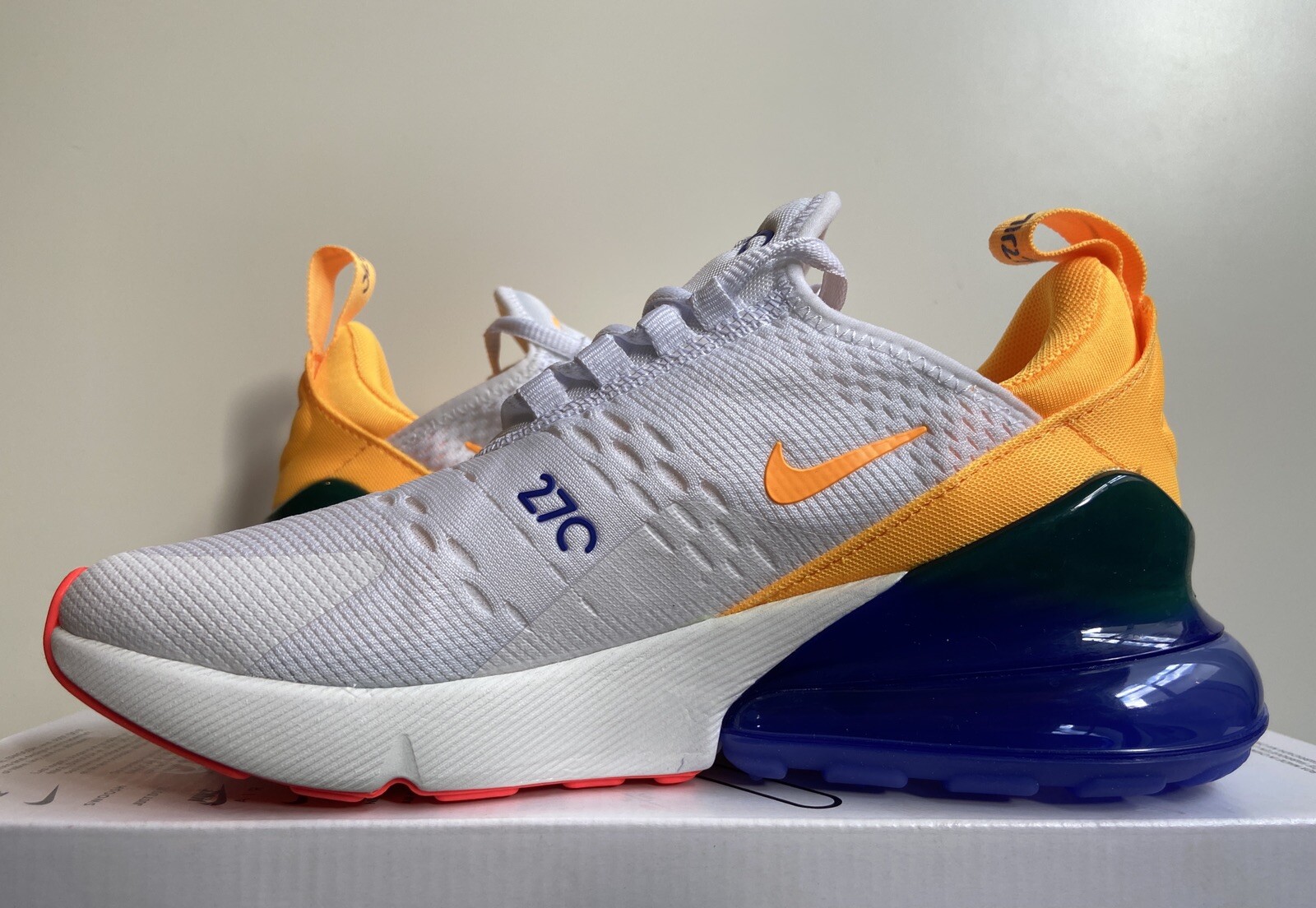 Nike Air Max 270 «Philippines» White Laser Orange AH6789-105 Women’s Sz 6 NoLid