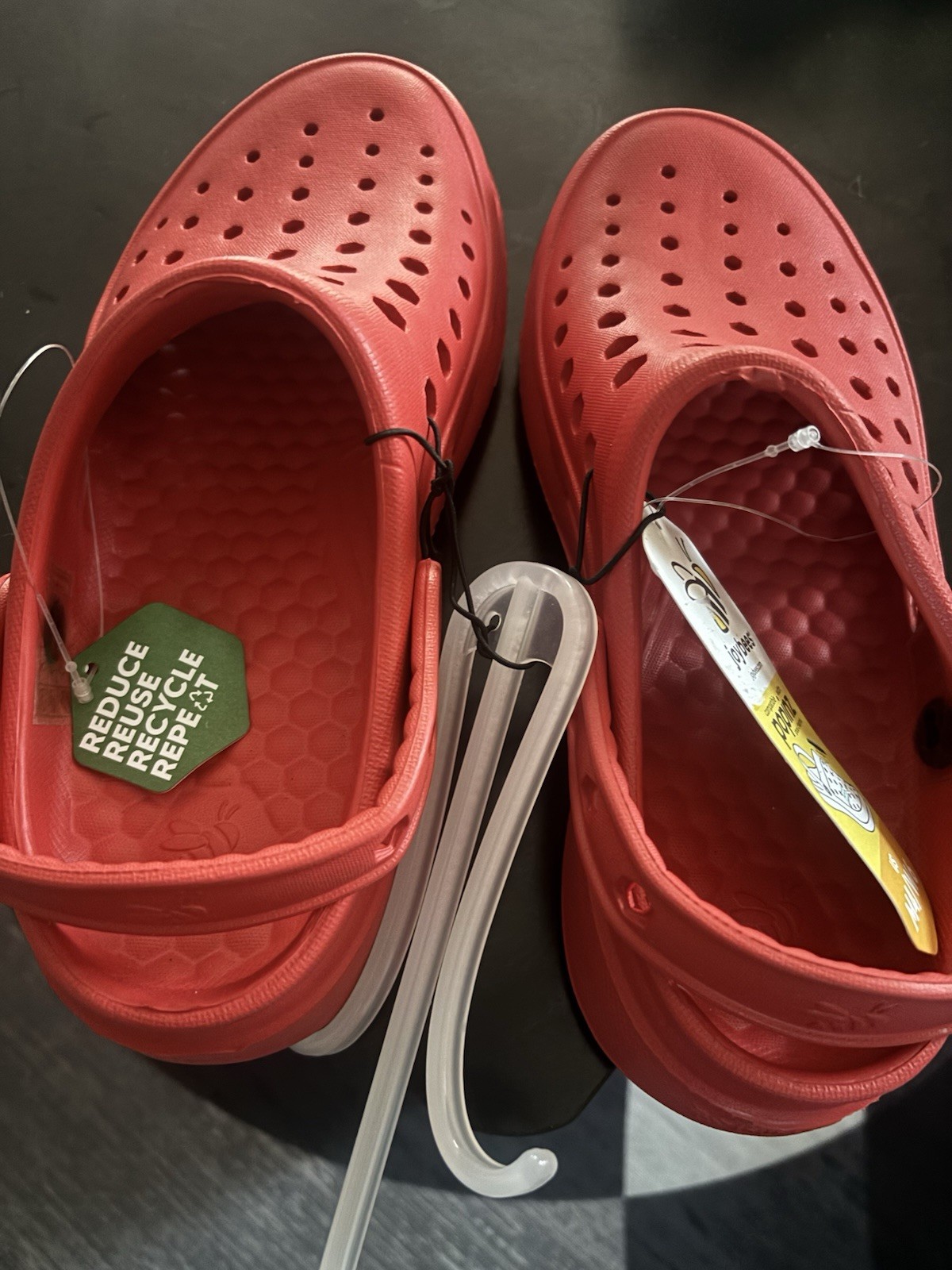 Joybees Red Slip-On Clog Shoes Womens US 6 Adjustable Strap Breathable