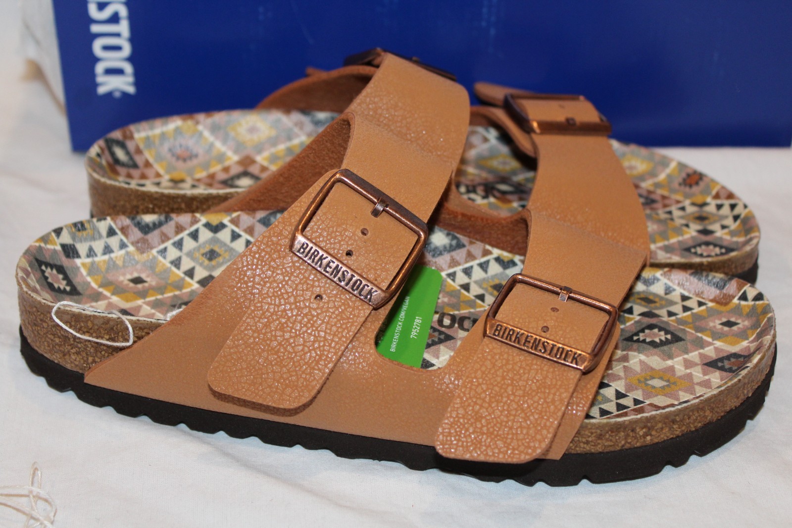 Birkenstock Women’s Arizona Leather Sandals PECAN EU 37 US 6-6.5 NIB NARROW