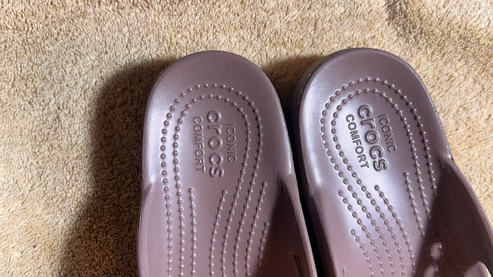 Crocs Baya Platform Flip Size 7 women’s color Truffle *Sample **
