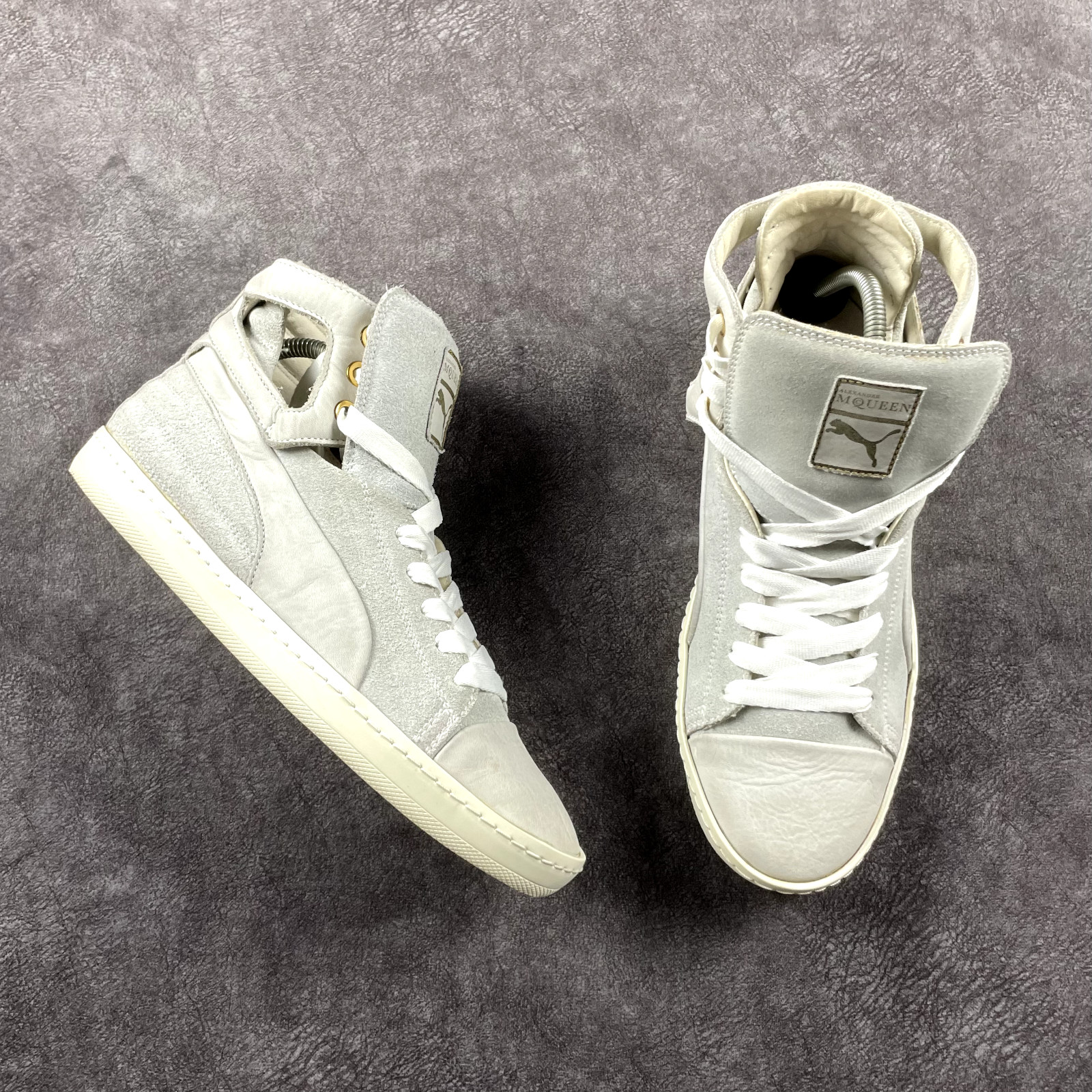 Alexander McQueen Puma High-Top Suede Women’s Sneakers White Ivory 37 in Romania