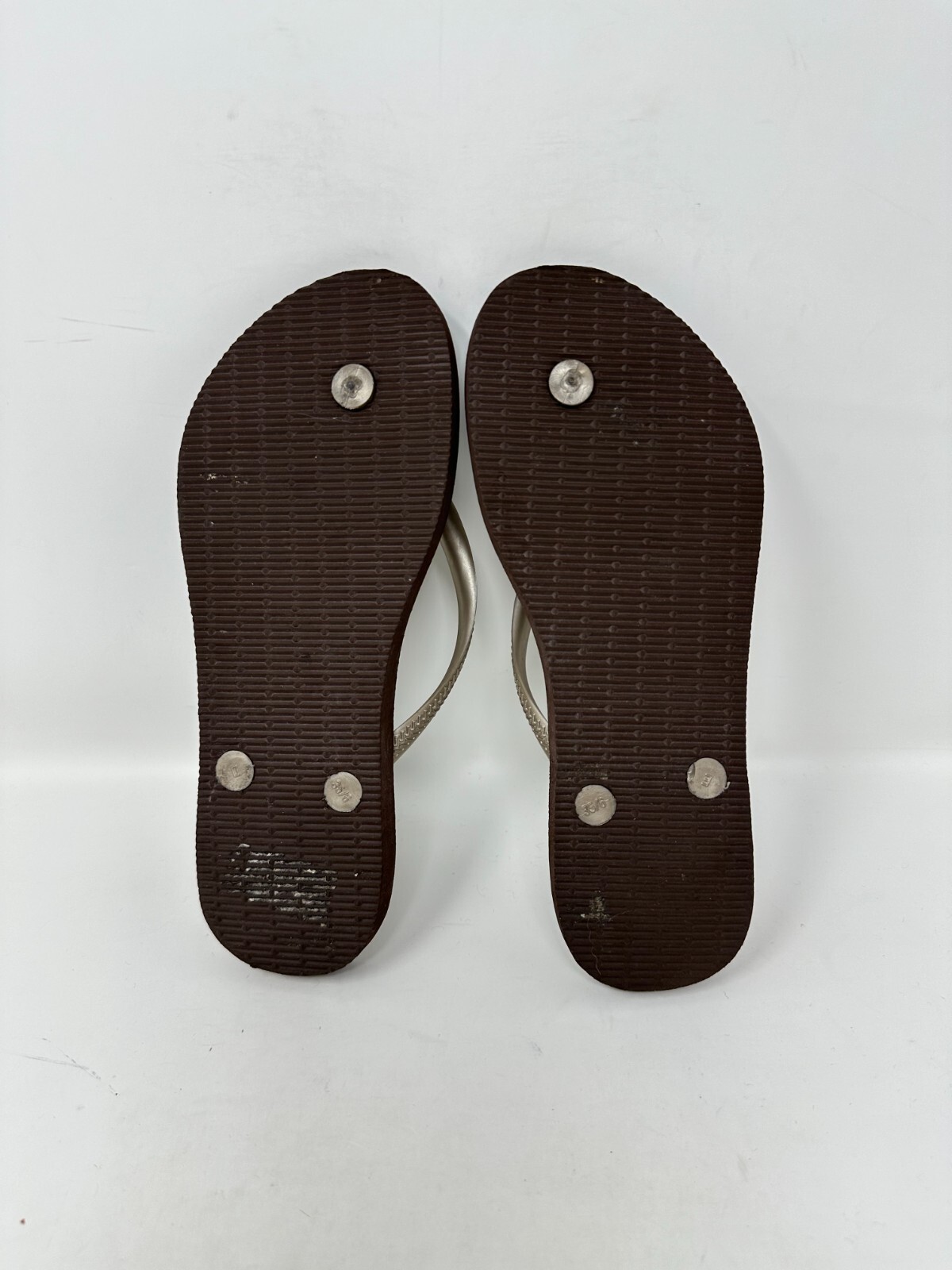 Havaianas‎ 4/5 brown, blue flowers flip flops