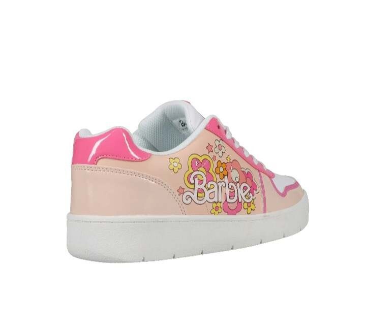 Women’s Mattel Barbie Court Sneakers Skater Shoes Flower Hot Pink 6 7 8 9 10 11