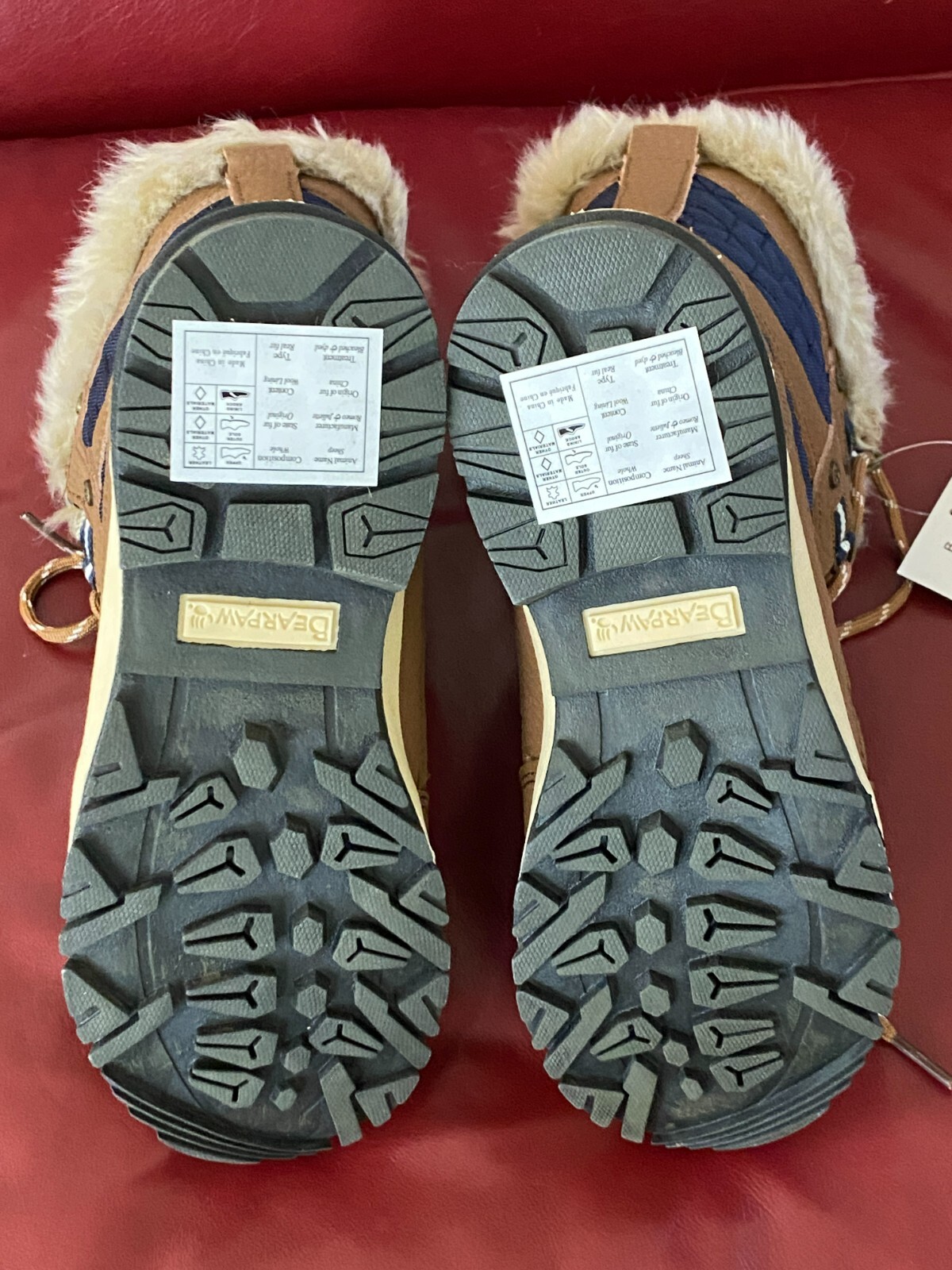$100 BEARPAW🐾 Marina Boots | Nylon & Leather Upper | Wool Blend | Hickory | 6