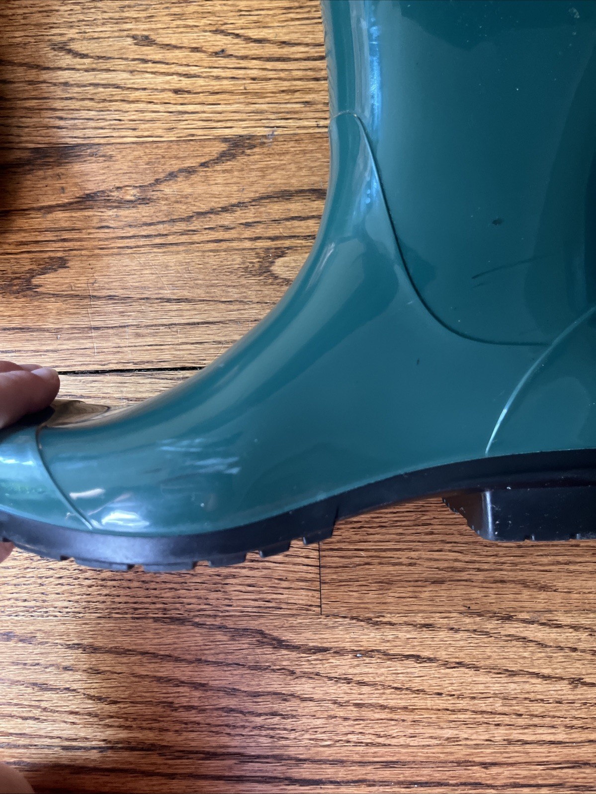 UGG Sienna Glossy Pine Green Rain Boots Size 8 Women’s Waterproof EUC
