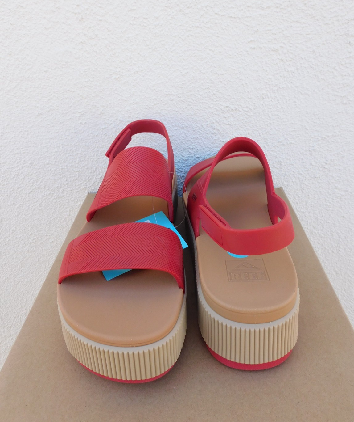 REEF RED WATER VISTA HIGHER 2 1/2″ PLATFORM SANDALS, WOMEN US 10/ EUR 41 ~NWT